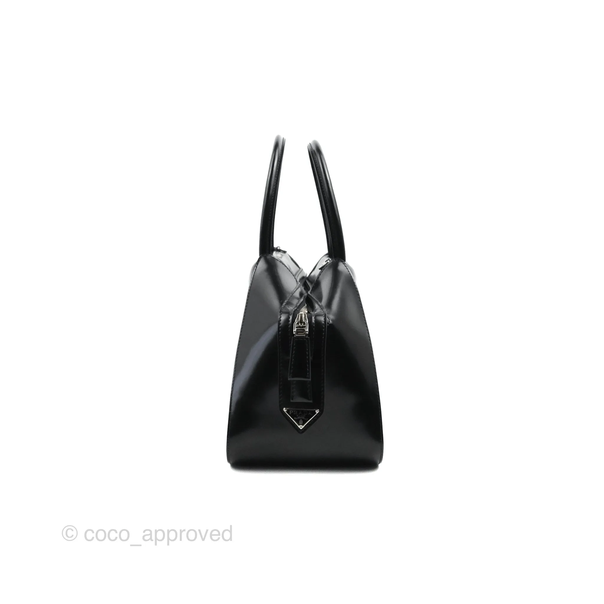 Prada Small Supernova Handbag Brushed Leather Black