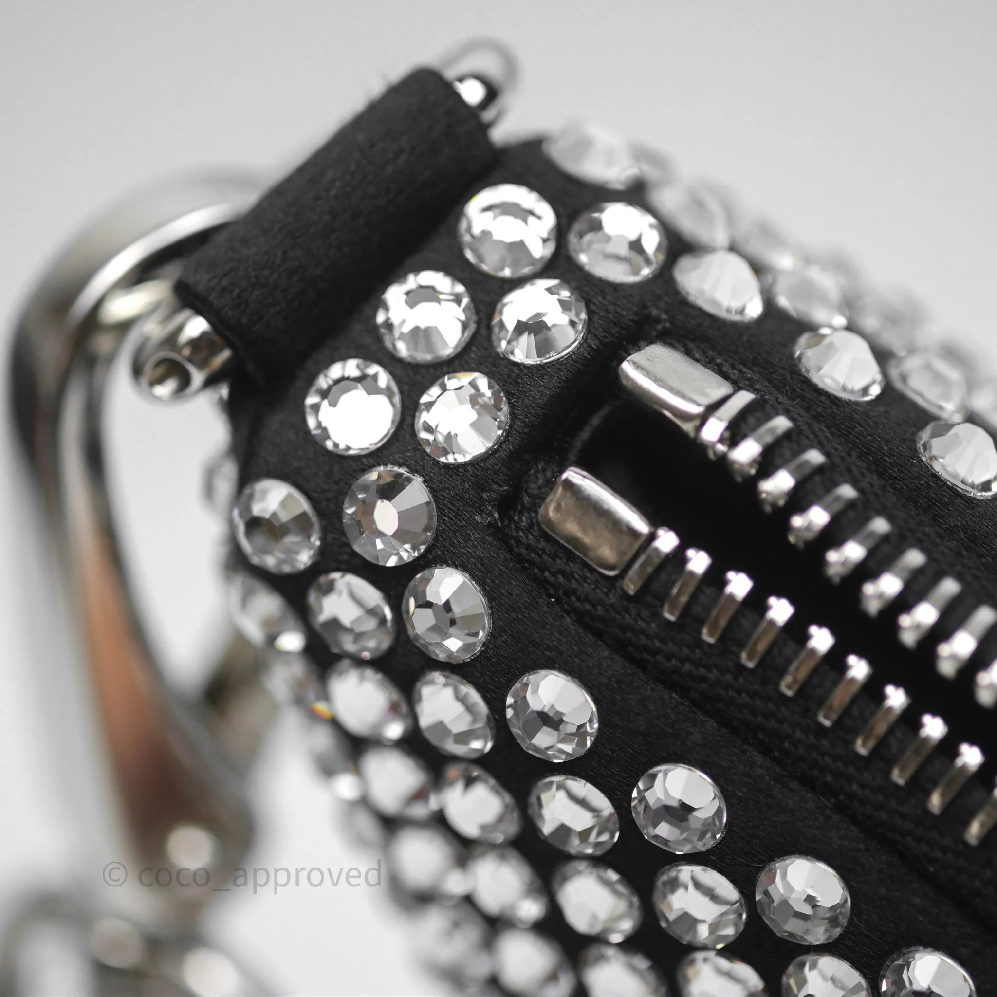 Prada Triangle Crystal Bag Black