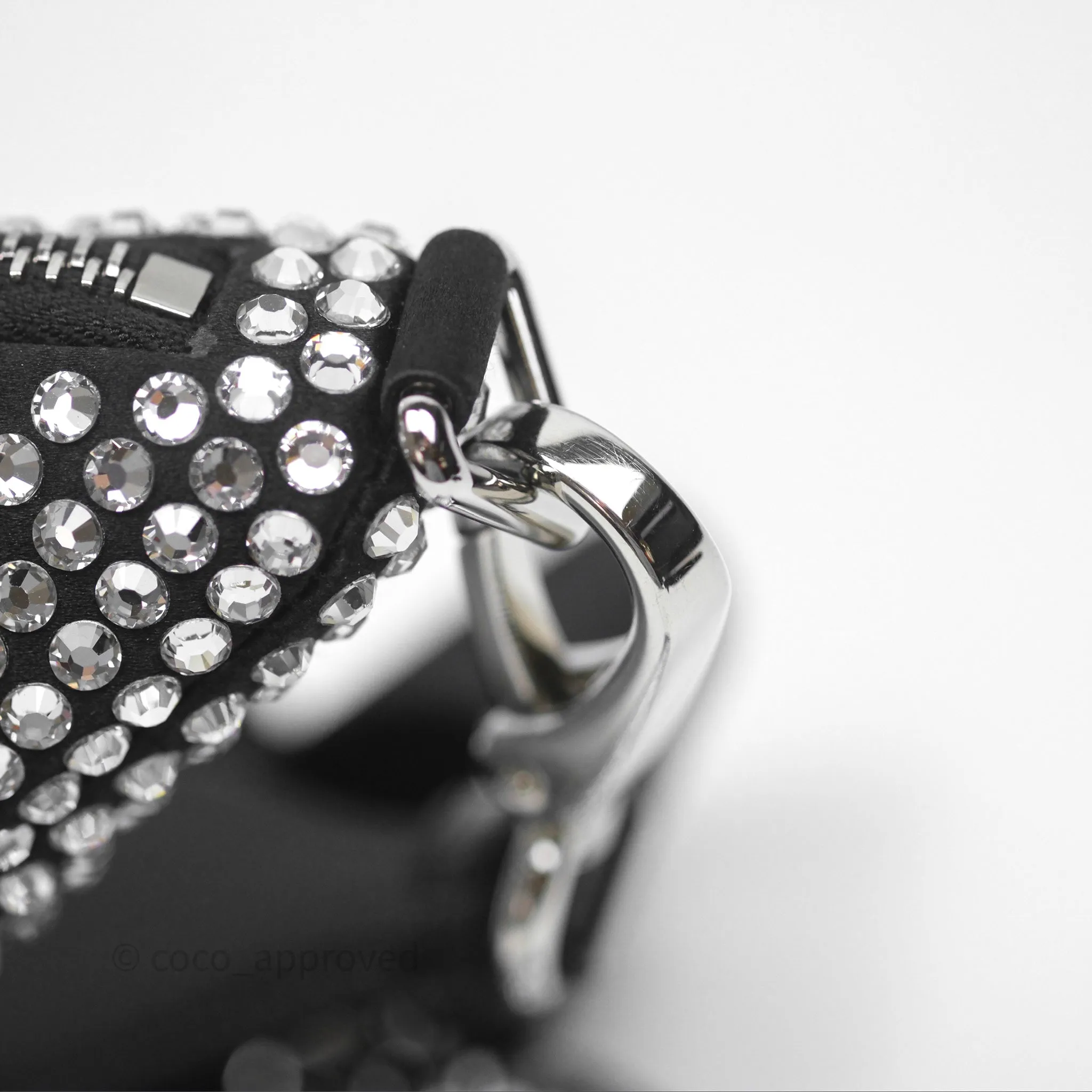 Prada Triangle Crystal Bag Black