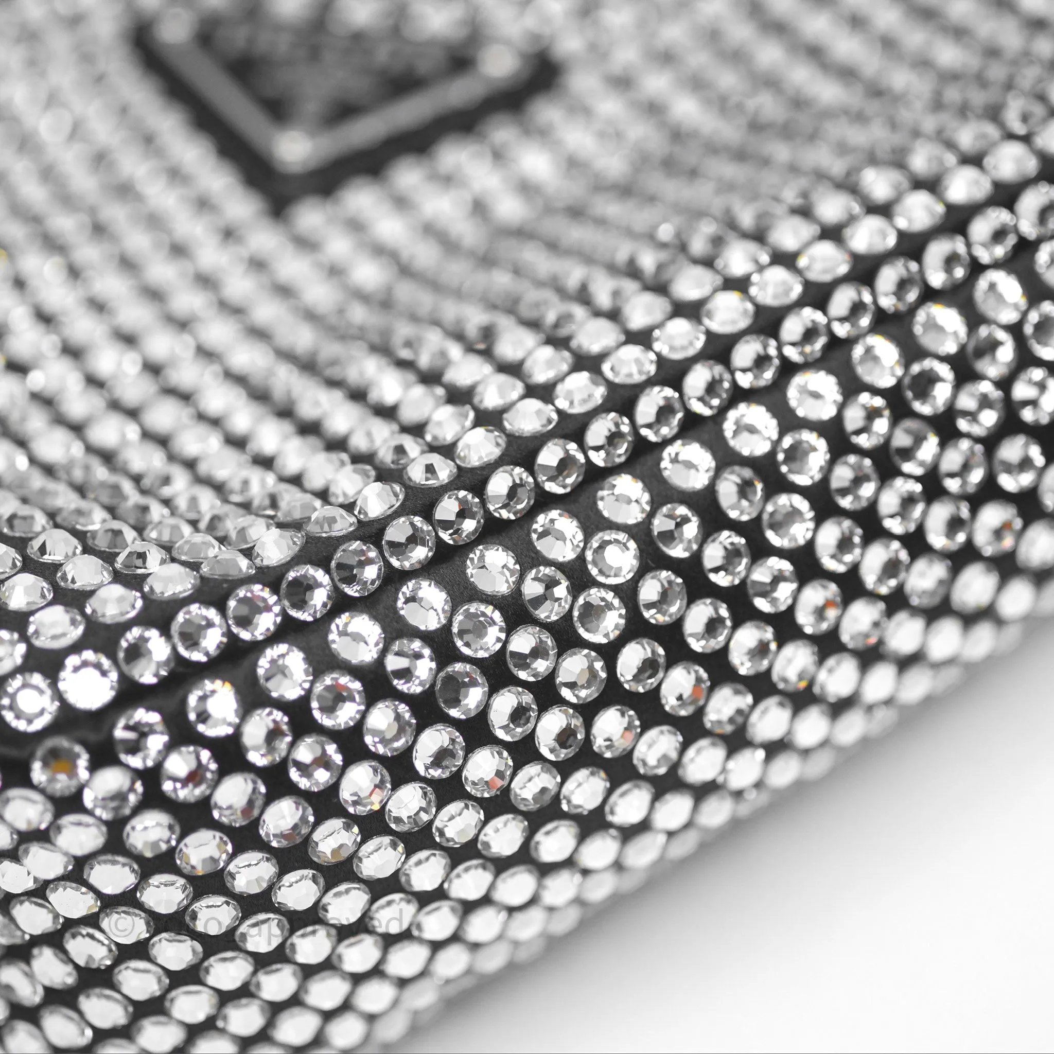 Prada Triangle Crystal Bag Black