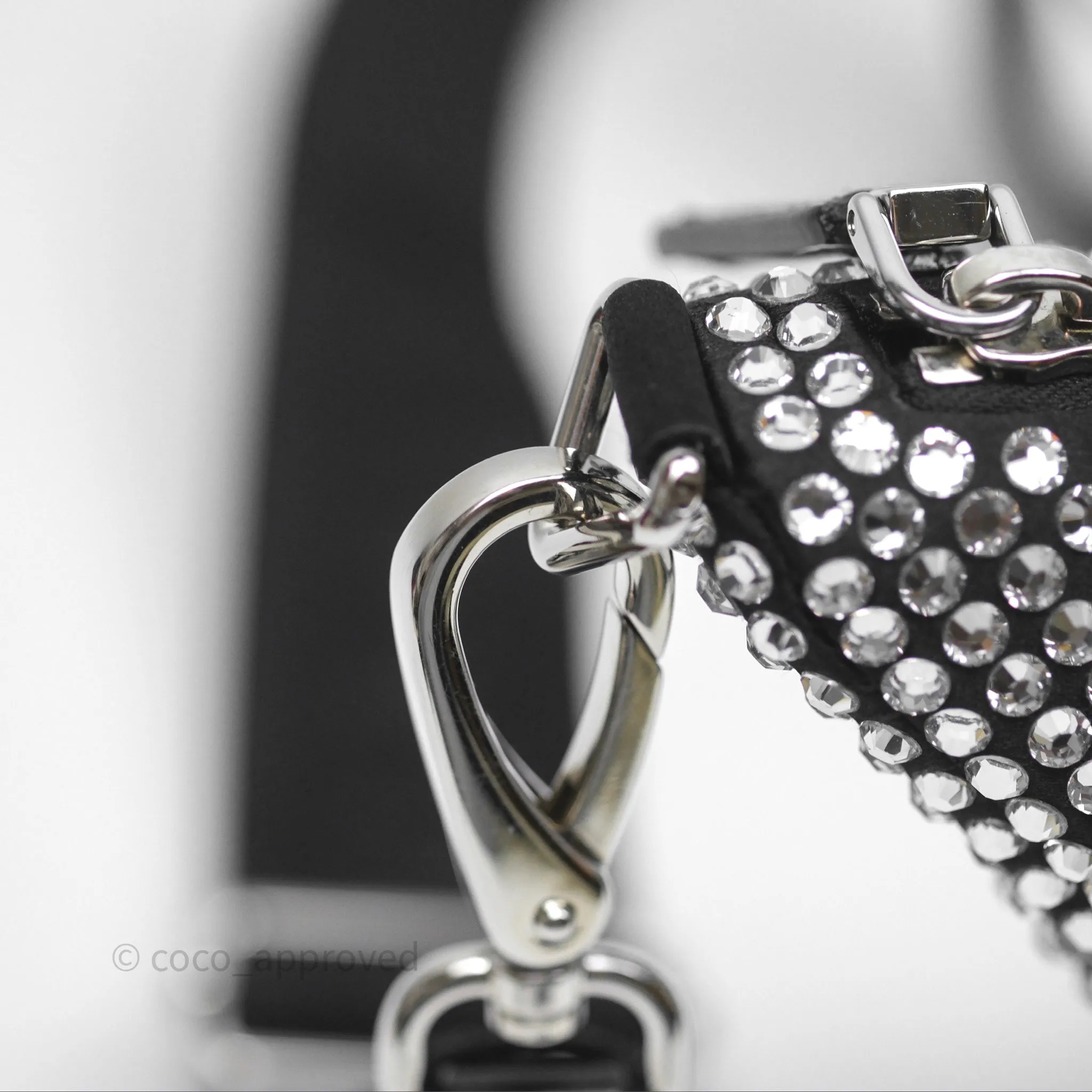 Prada Triangle Crystal Bag Black