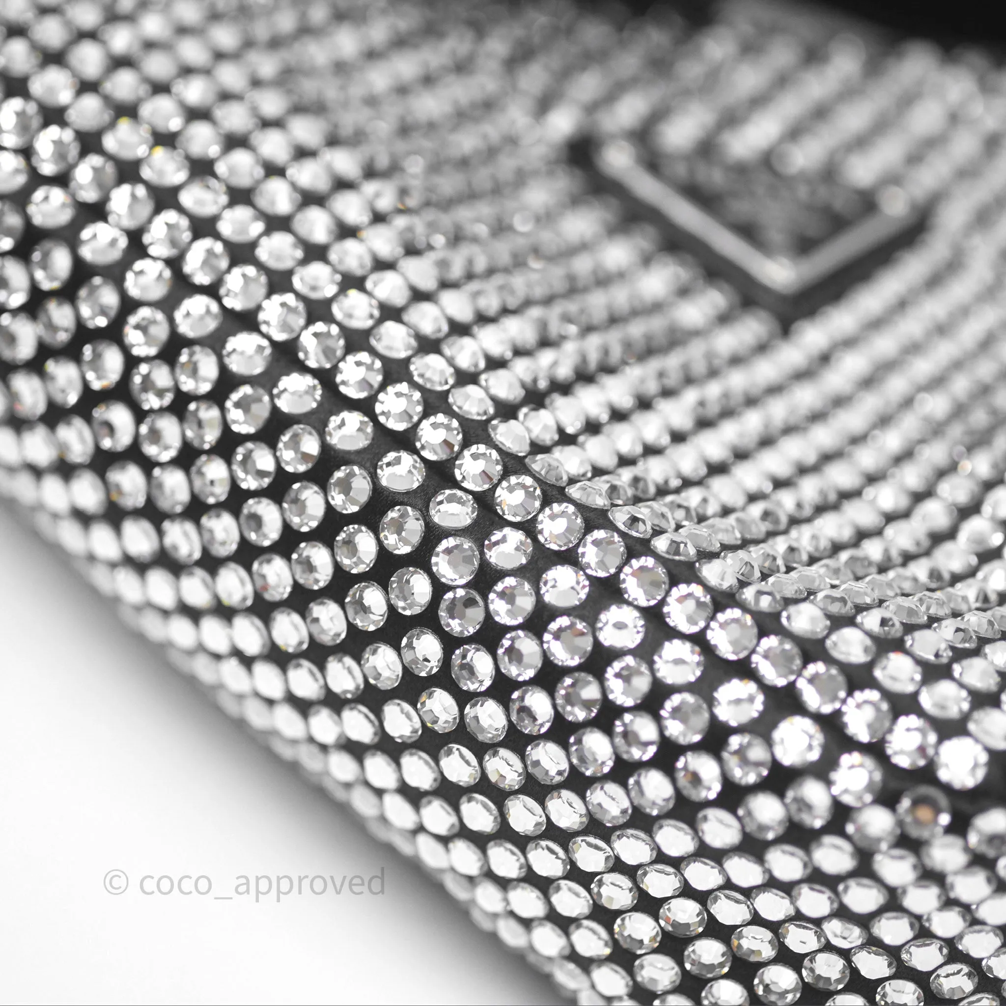 Prada Triangle Crystal Bag Black
