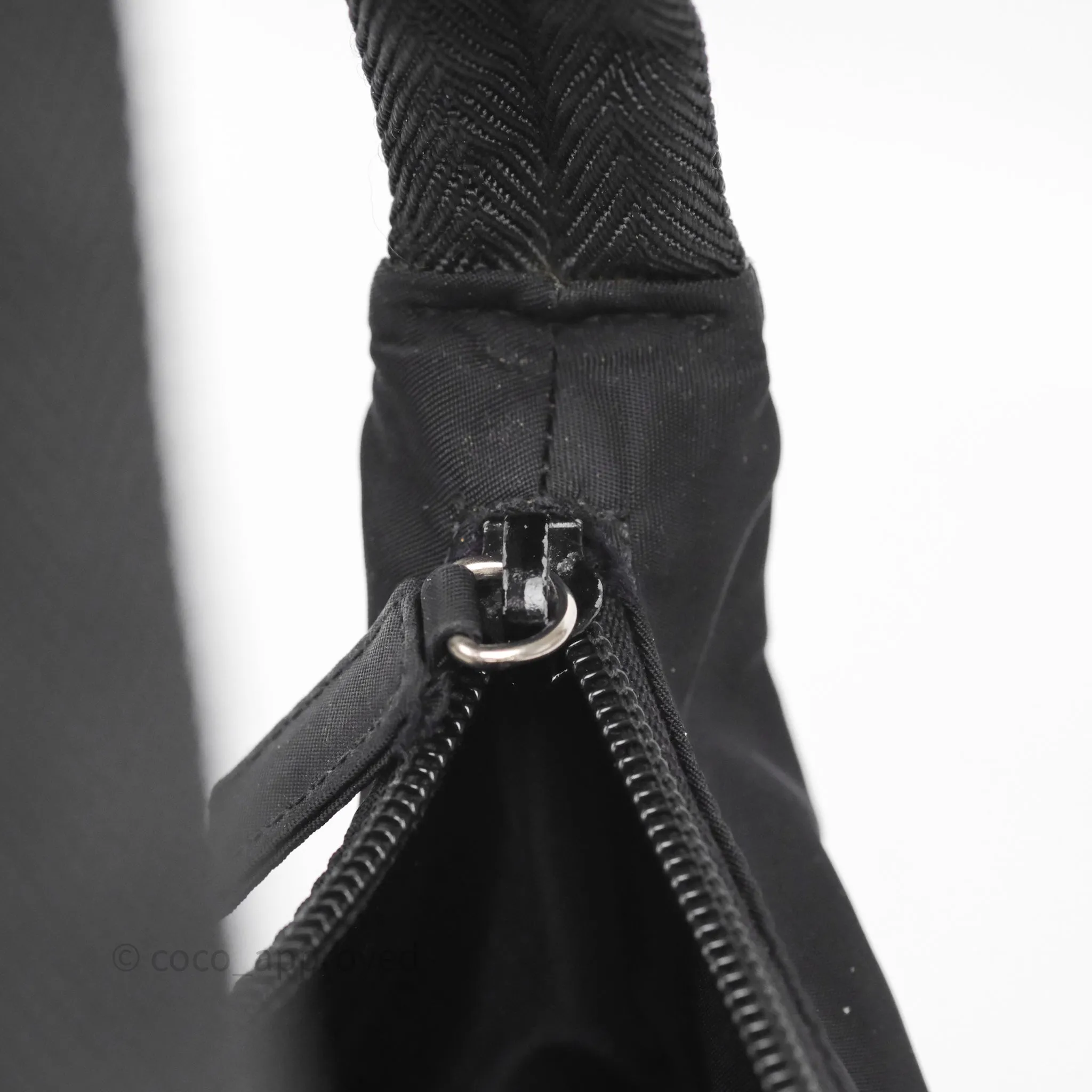Prada Vintage Mini Bag Black Nylon Silver Hardware