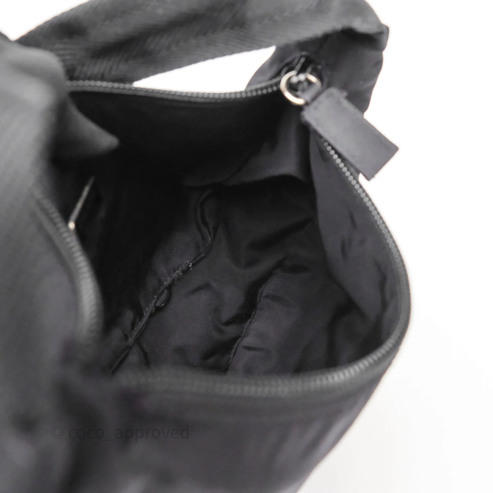 Prada Vintage Mini Bag Black Nylon Silver Hardware