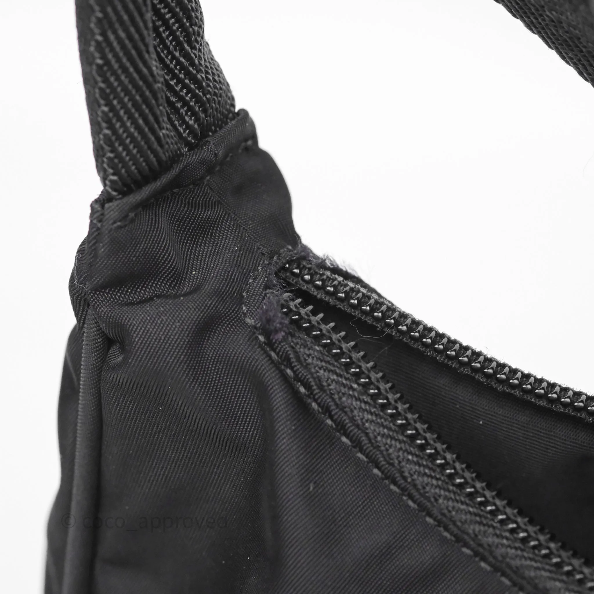 Prada Vintage Mini Bag Black Nylon Silver Hardware