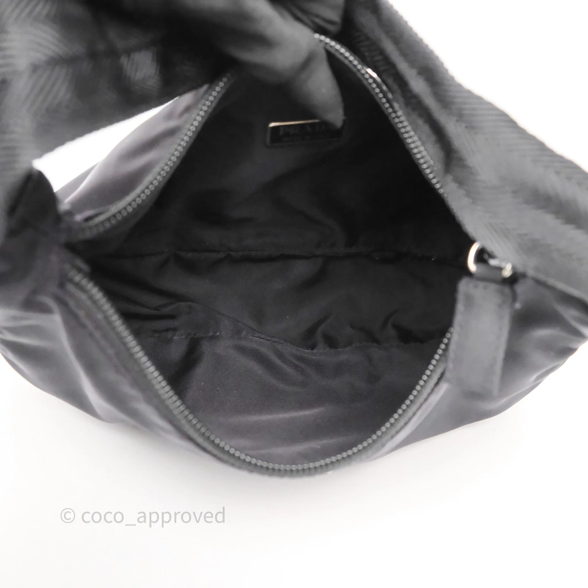 Prada Vintage Mini Bag Black Nylon Silver Hardware