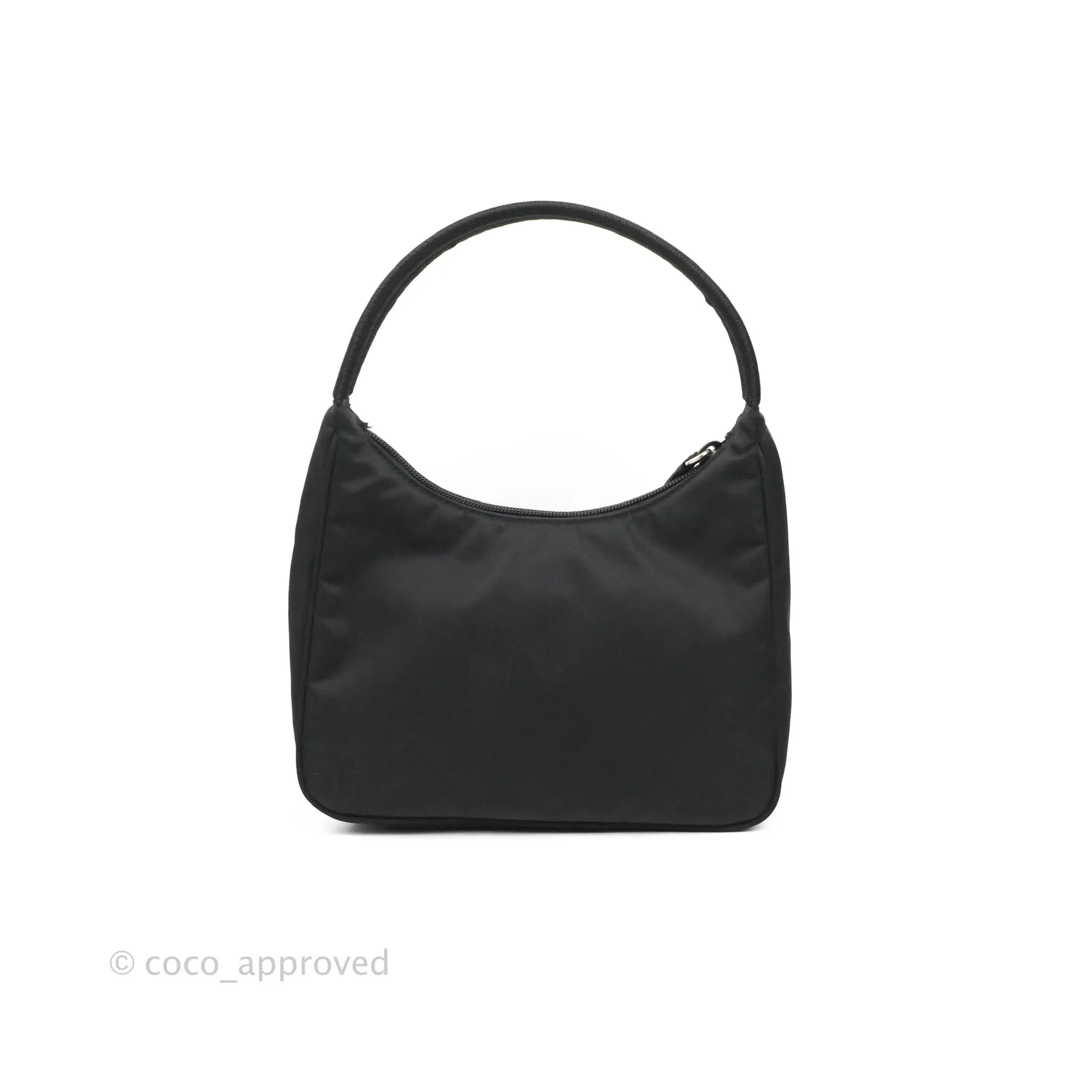 Prada Vintage Nylon Bag Black Silver Hardware