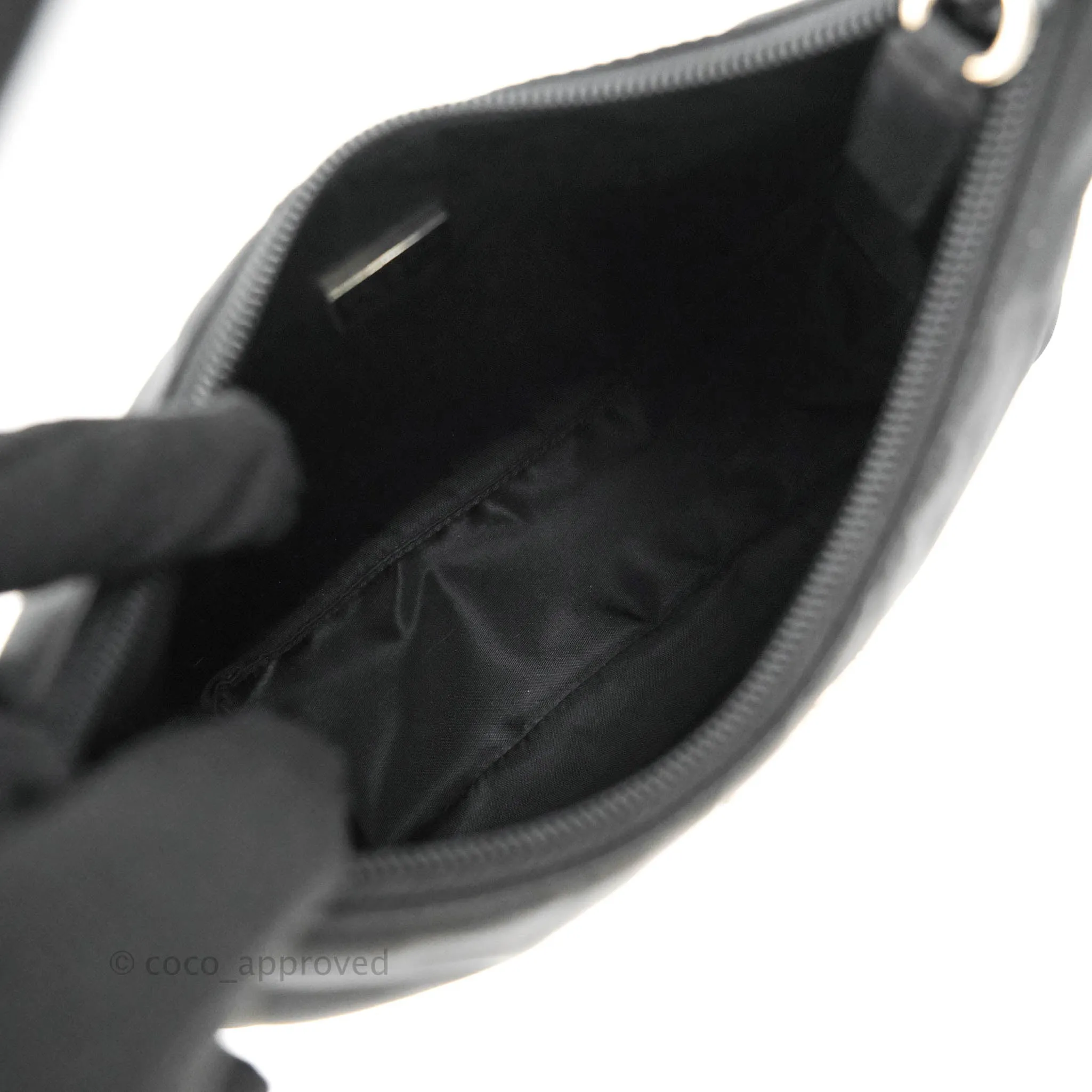 Prada Vintage Nylon Bag Black Silver Hardware