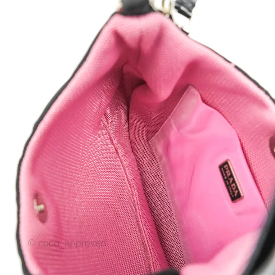 Prada Vintage Small Tessuto Hobo Bag Black Nylon