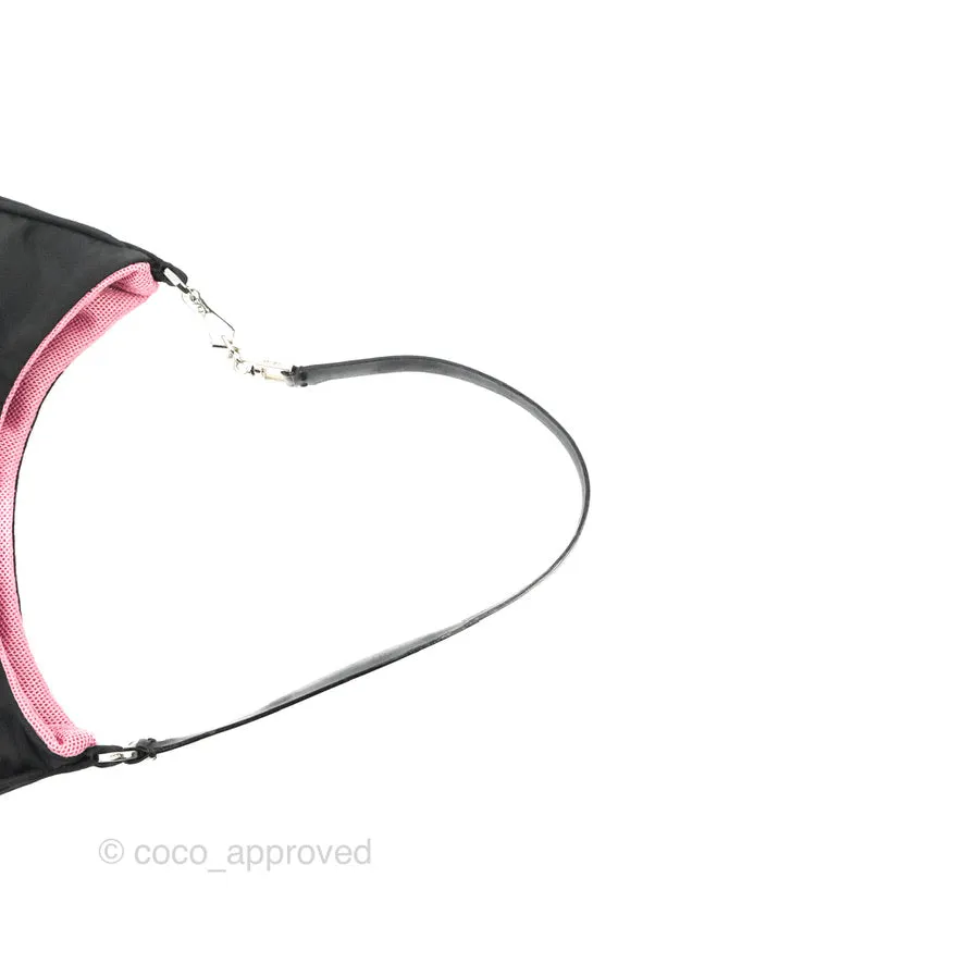Prada Vintage Small Tessuto Hobo Bag Black Nylon