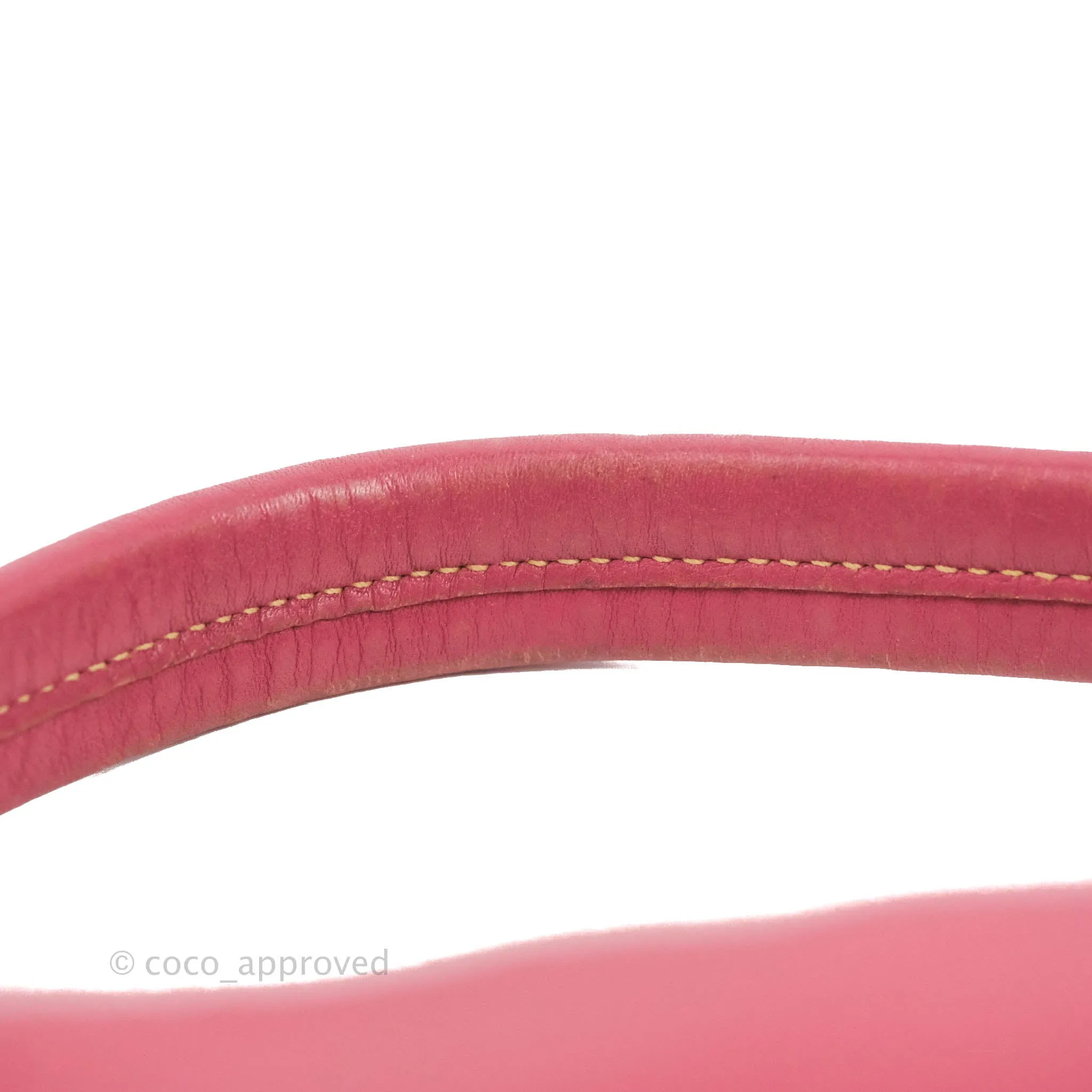 Prada Vitello Daino Hobo Bag Dark Pink