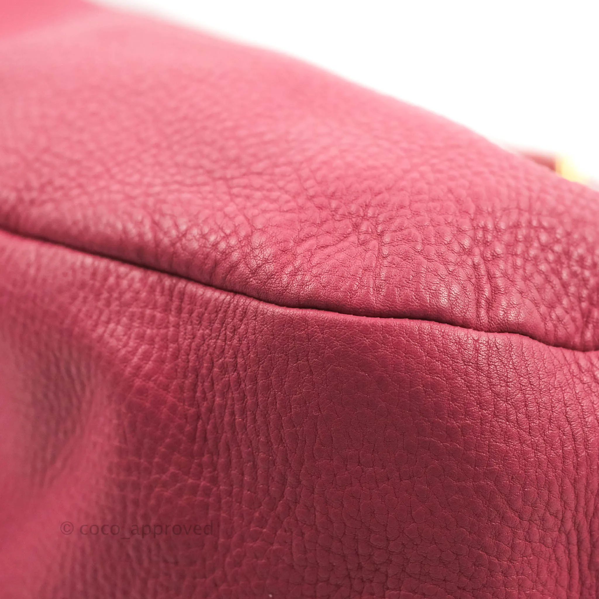 Prada Vitello Daino Hobo Bag Dark Pink