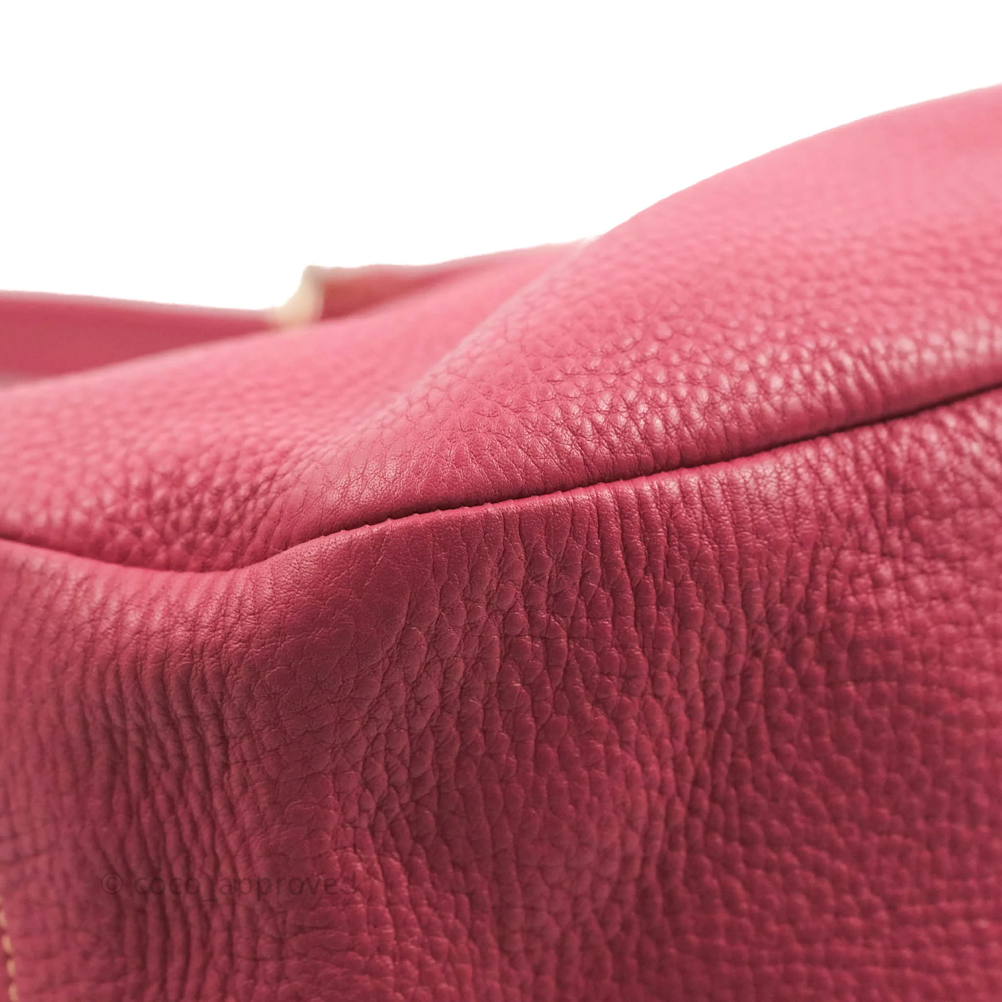 Prada Vitello Daino Hobo Bag Dark Pink