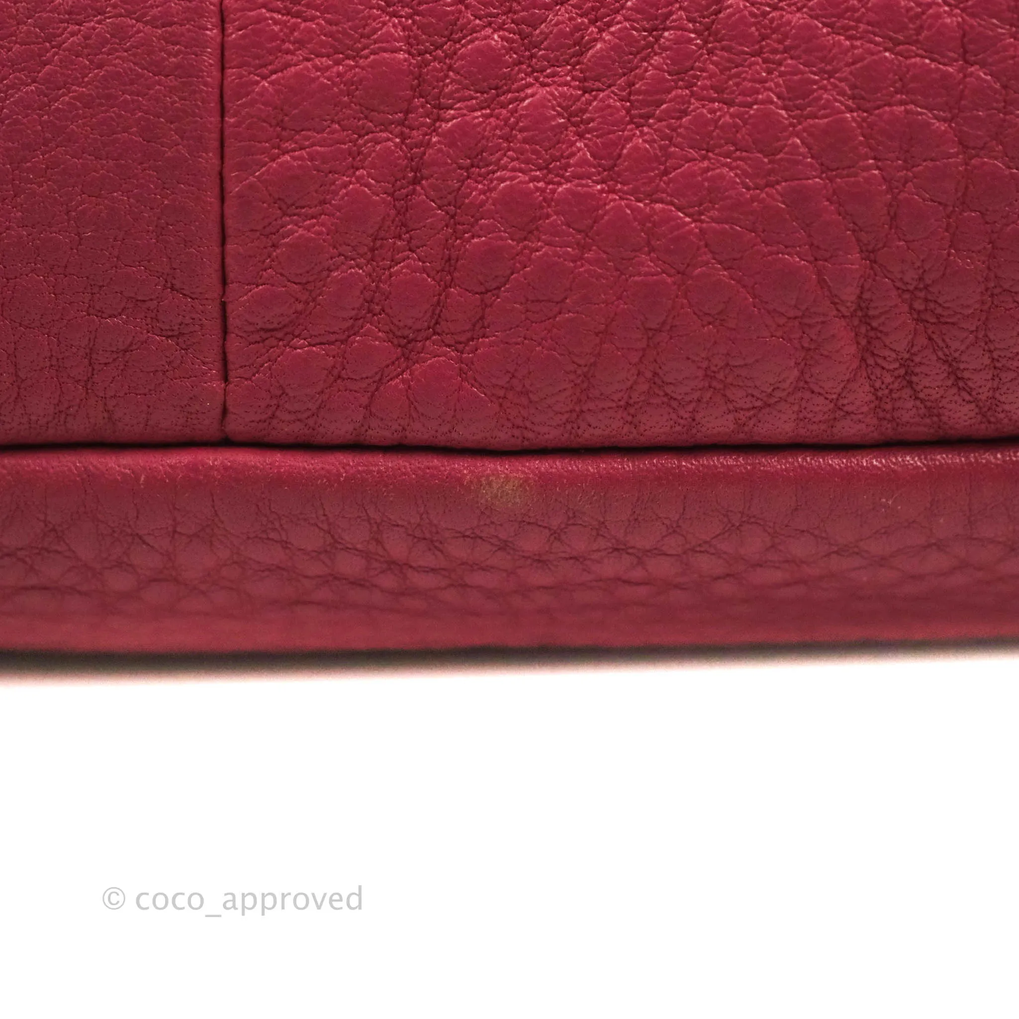 Prada Vitello Daino Hobo Bag Dark Pink