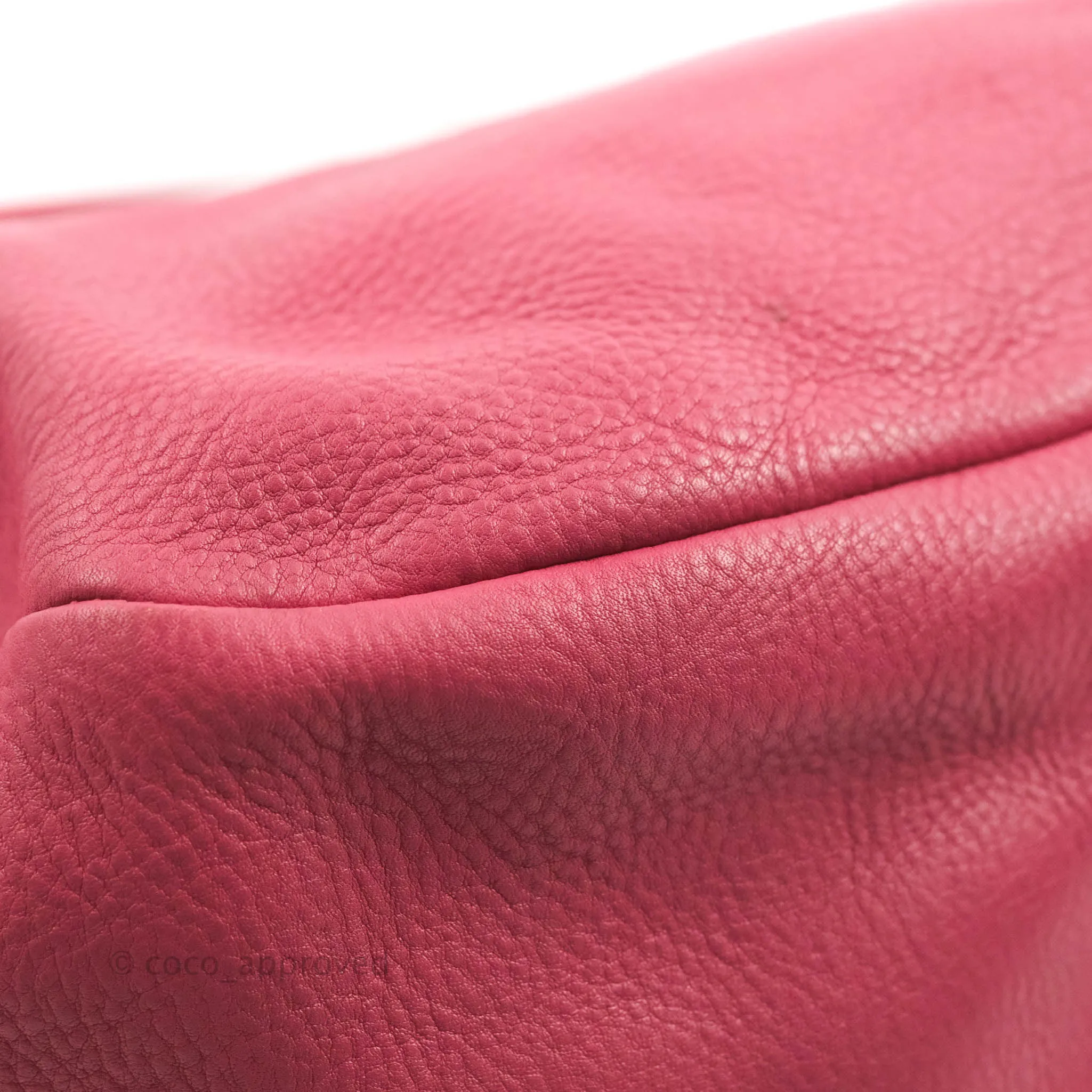 Prada Vitello Daino Hobo Bag Dark Pink