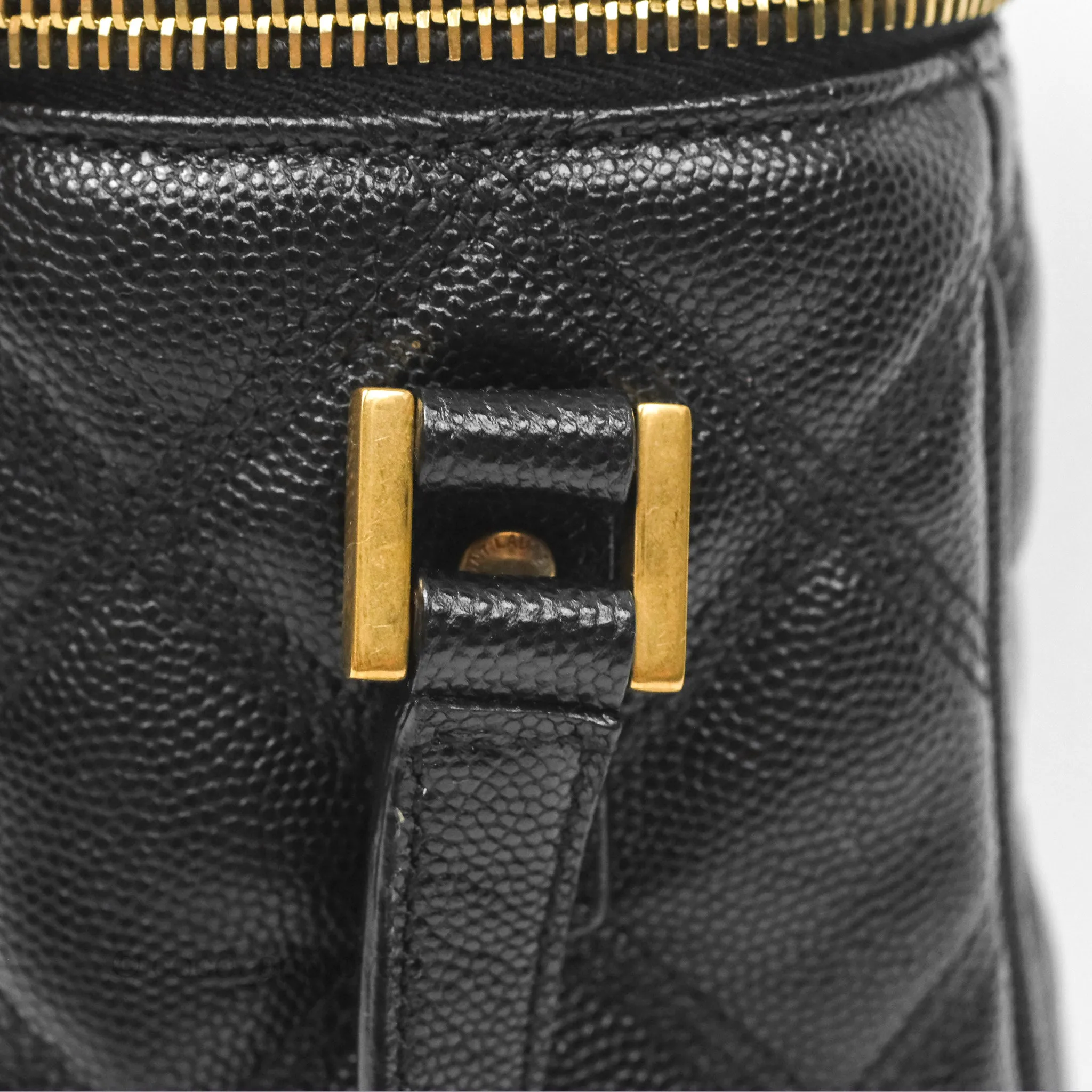 Saint Laurent 80's Vanity Bag Quilted Black Grained Calfskin
