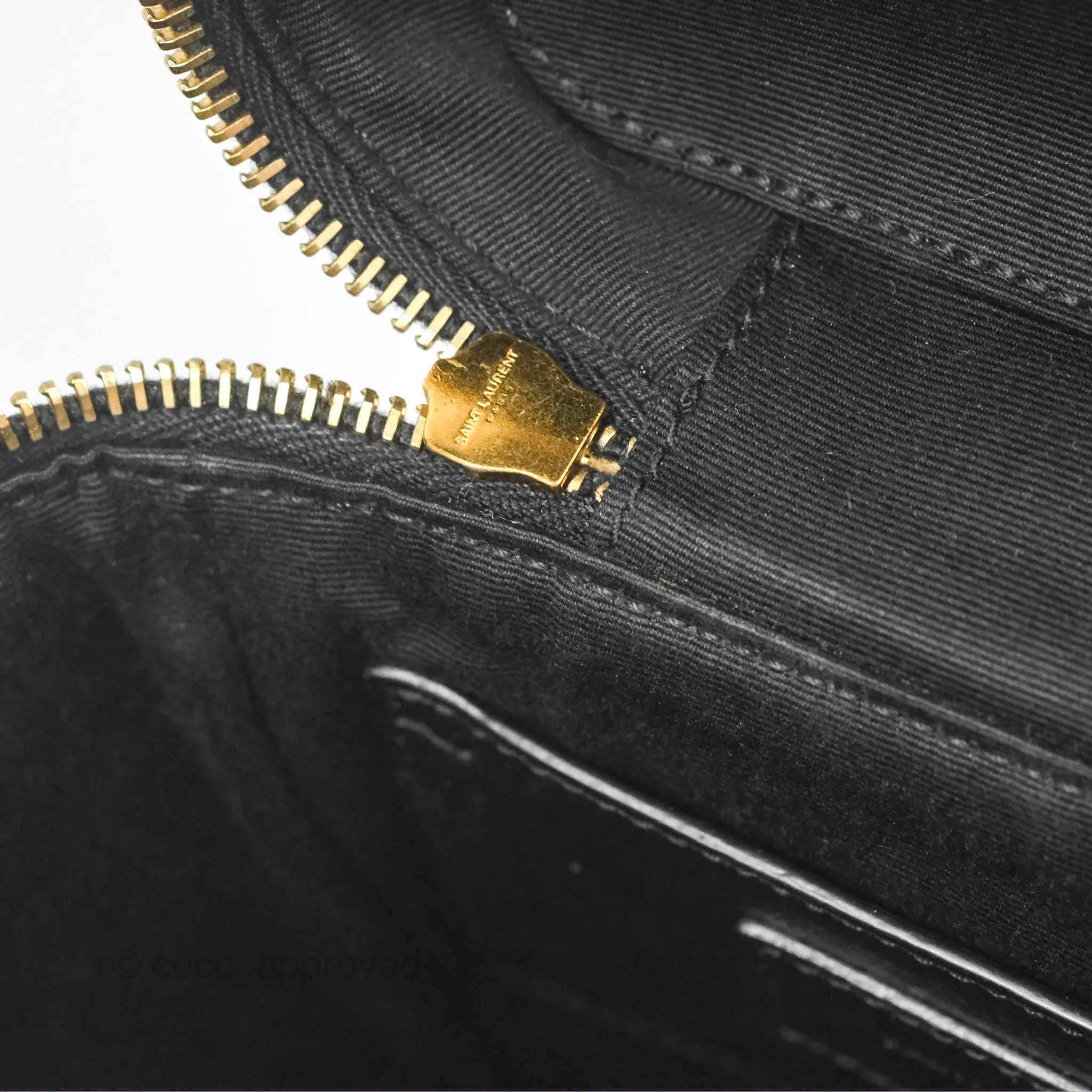 Saint Laurent 80's Vanity Bag Quilted Black Grained Calfskin