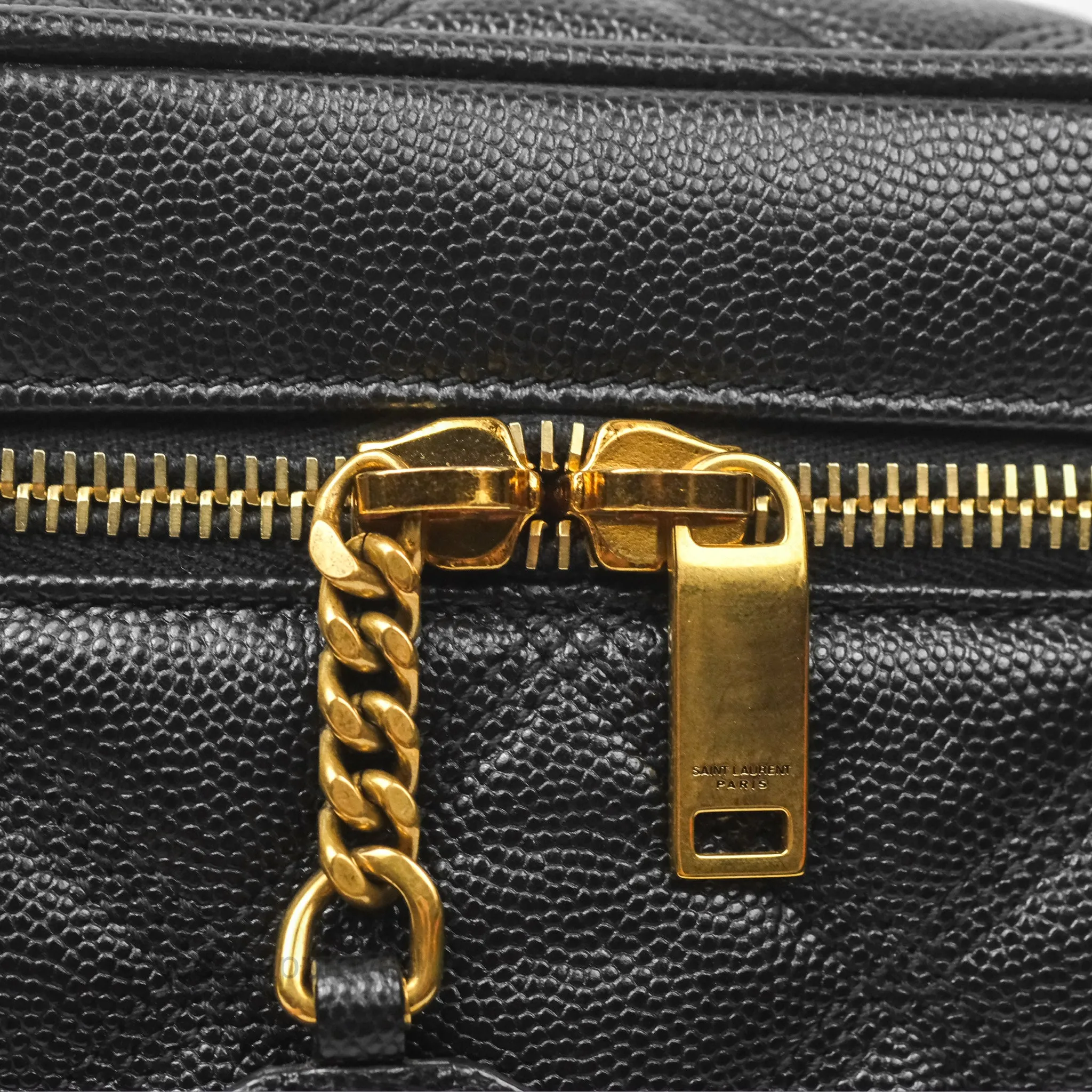Saint Laurent 80's Vanity Bag Quilted Black Grained Calfskin