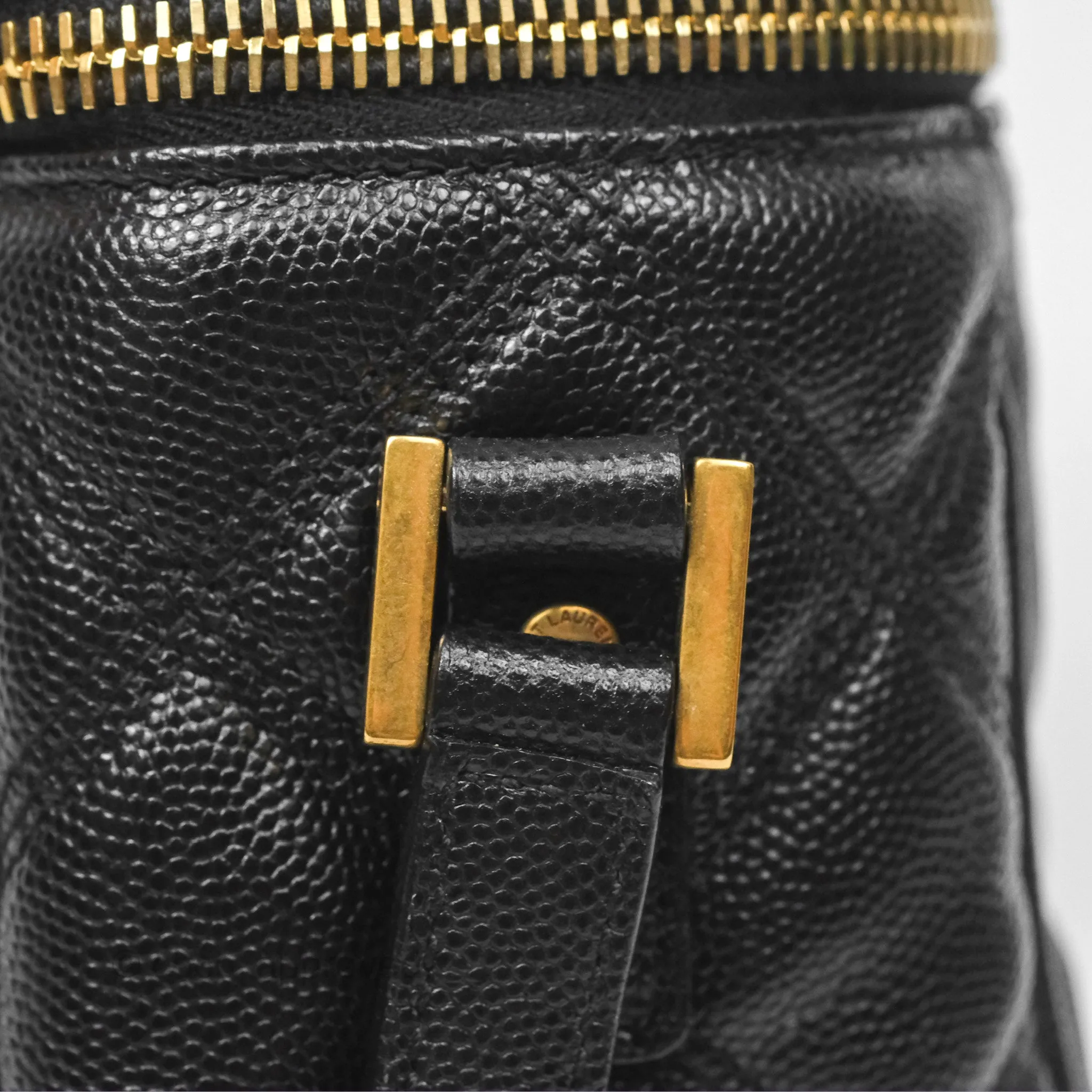 Saint Laurent 80's Vanity Bag Quilted Black Grained Calfskin