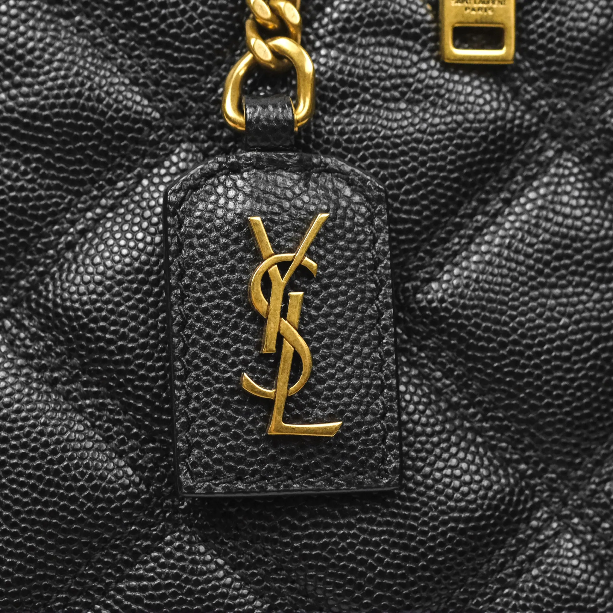 Saint Laurent 80's Vanity Bag Quilted Black Grained Calfskin