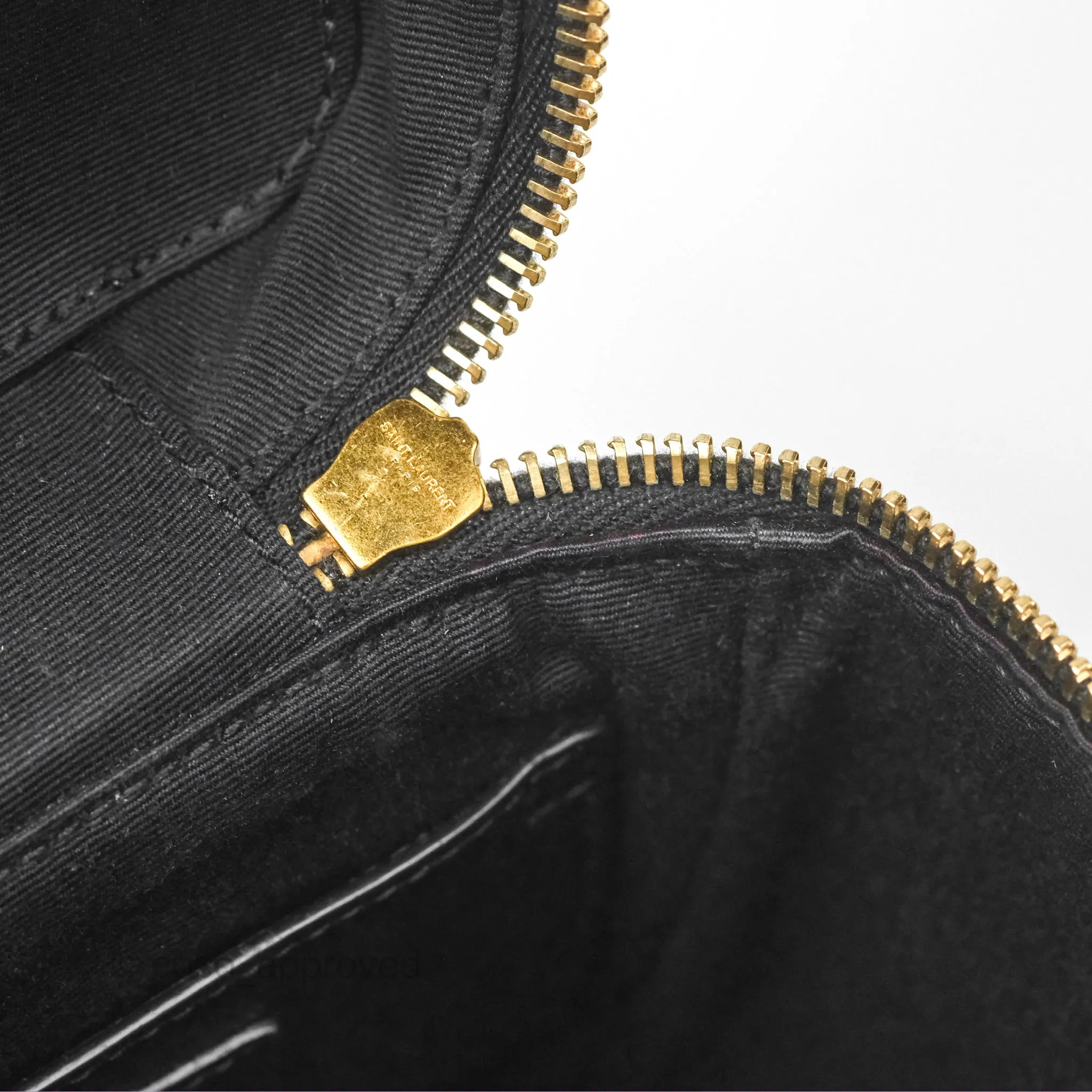 Saint Laurent 80's Vanity Bag Quilted Black Grained Calfskin