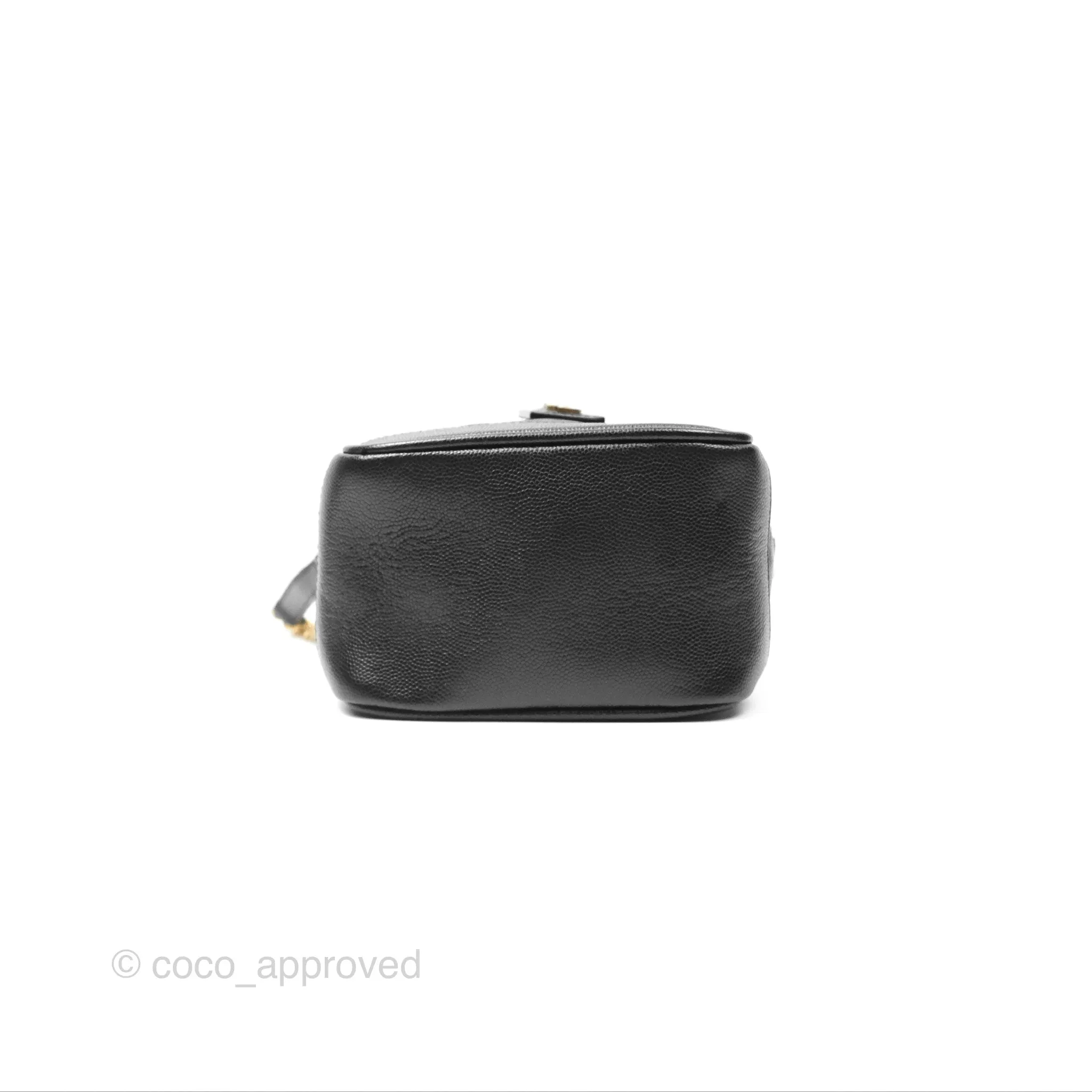 Saint Laurent 80's Vanity Bag Quilted Black Grained Calfskin