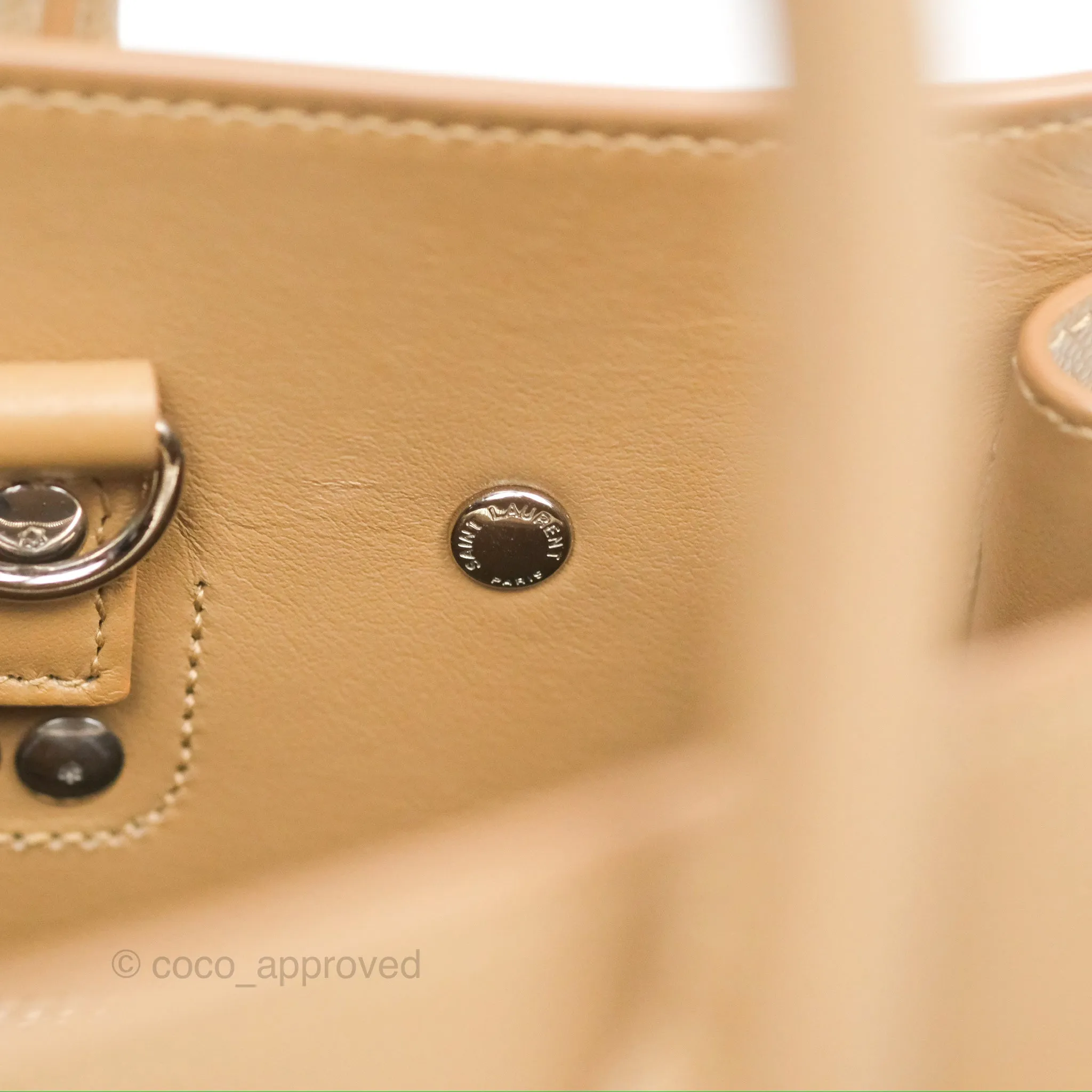 Saint Laurent Baby Classic Sac De Jour Calfskin Beige Silver Hardware
