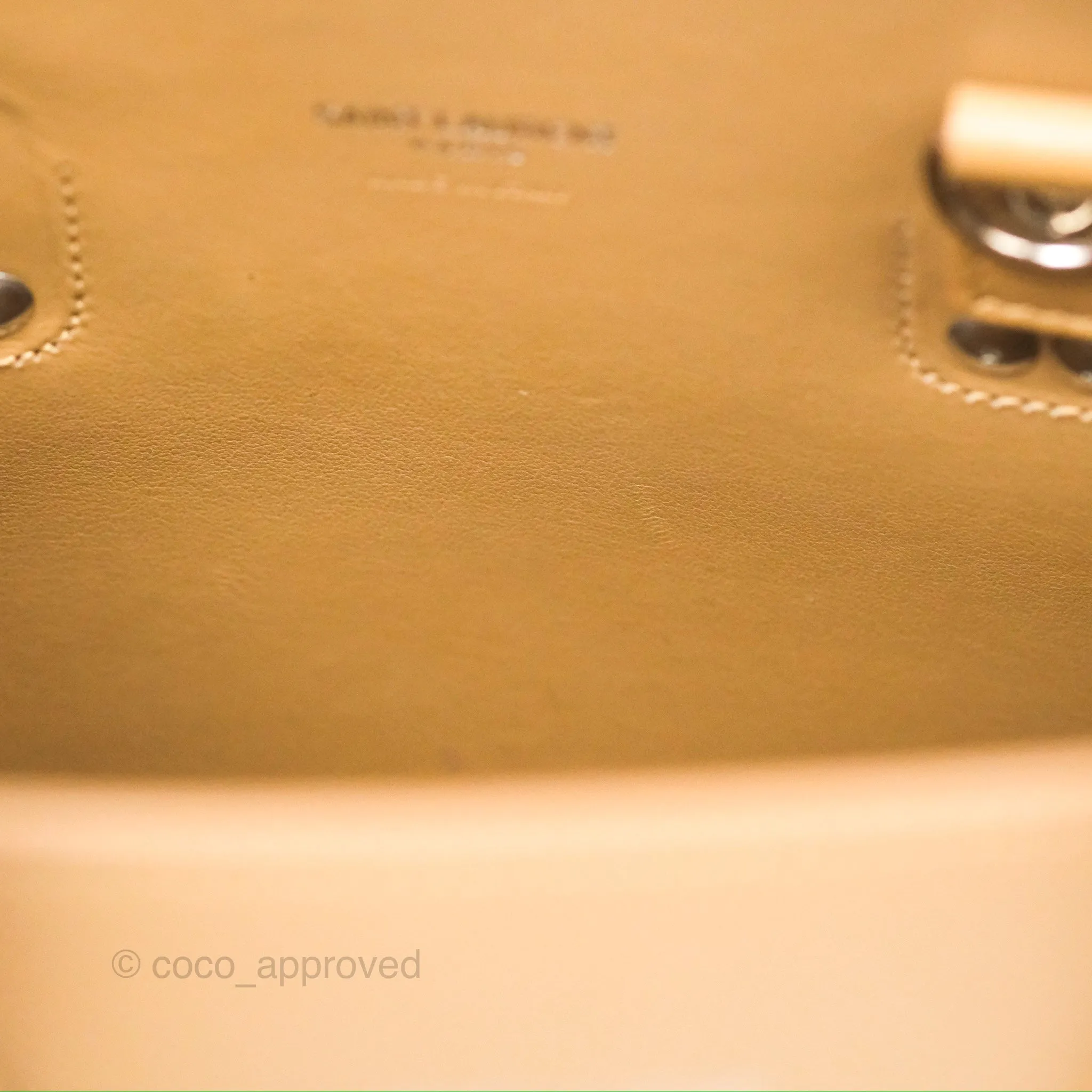 Saint Laurent Baby Classic Sac De Jour Calfskin Beige Silver Hardware