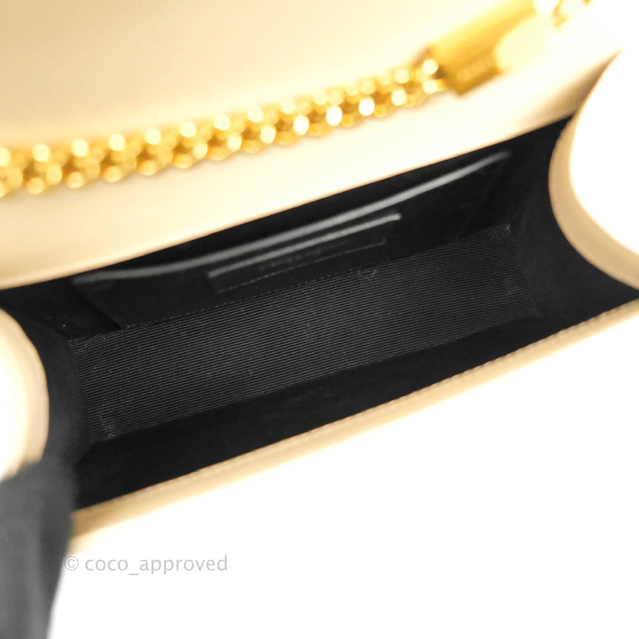 Saint Laurent Beige Kate Small Grained Leather Shoulder Bag Gold Hardware