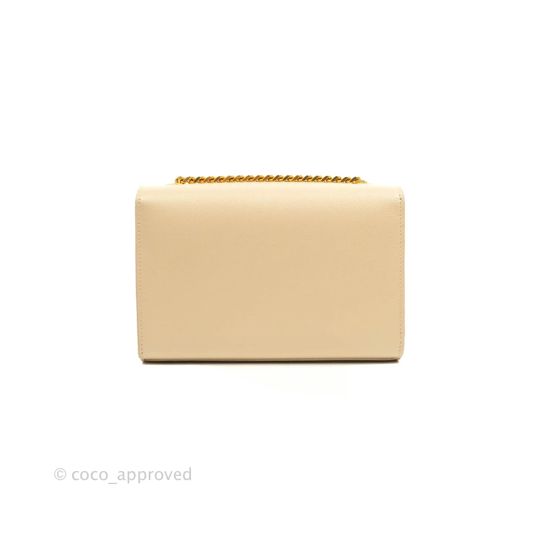 Saint Laurent Beige Kate Small Grained Leather Shoulder Bag Gold Hardware