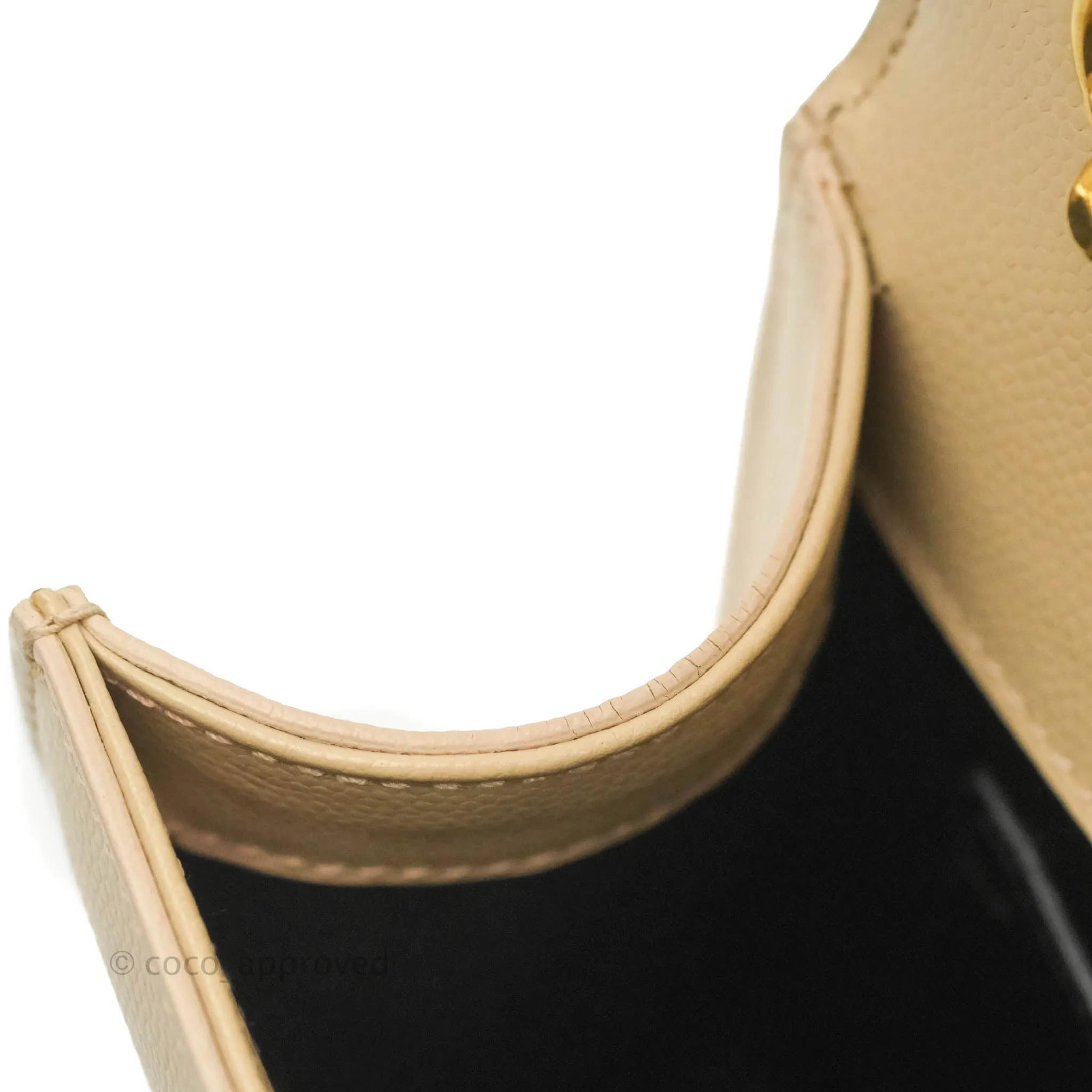 Saint Laurent Beige Kate Small Grained Leather Shoulder Bag Gold Hardware