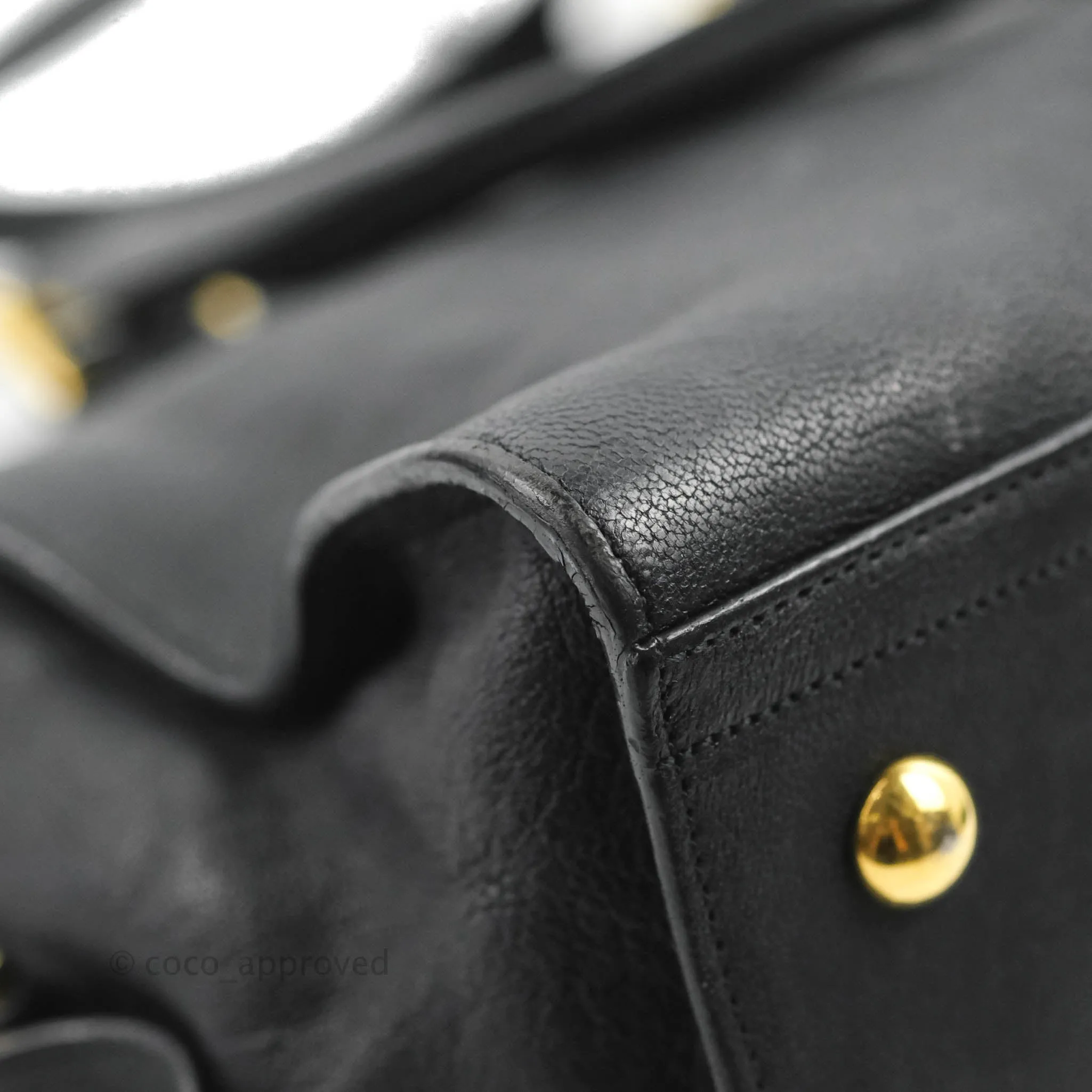 Saint Laurent Cabas Chyc Dark Navy Gold Hardware