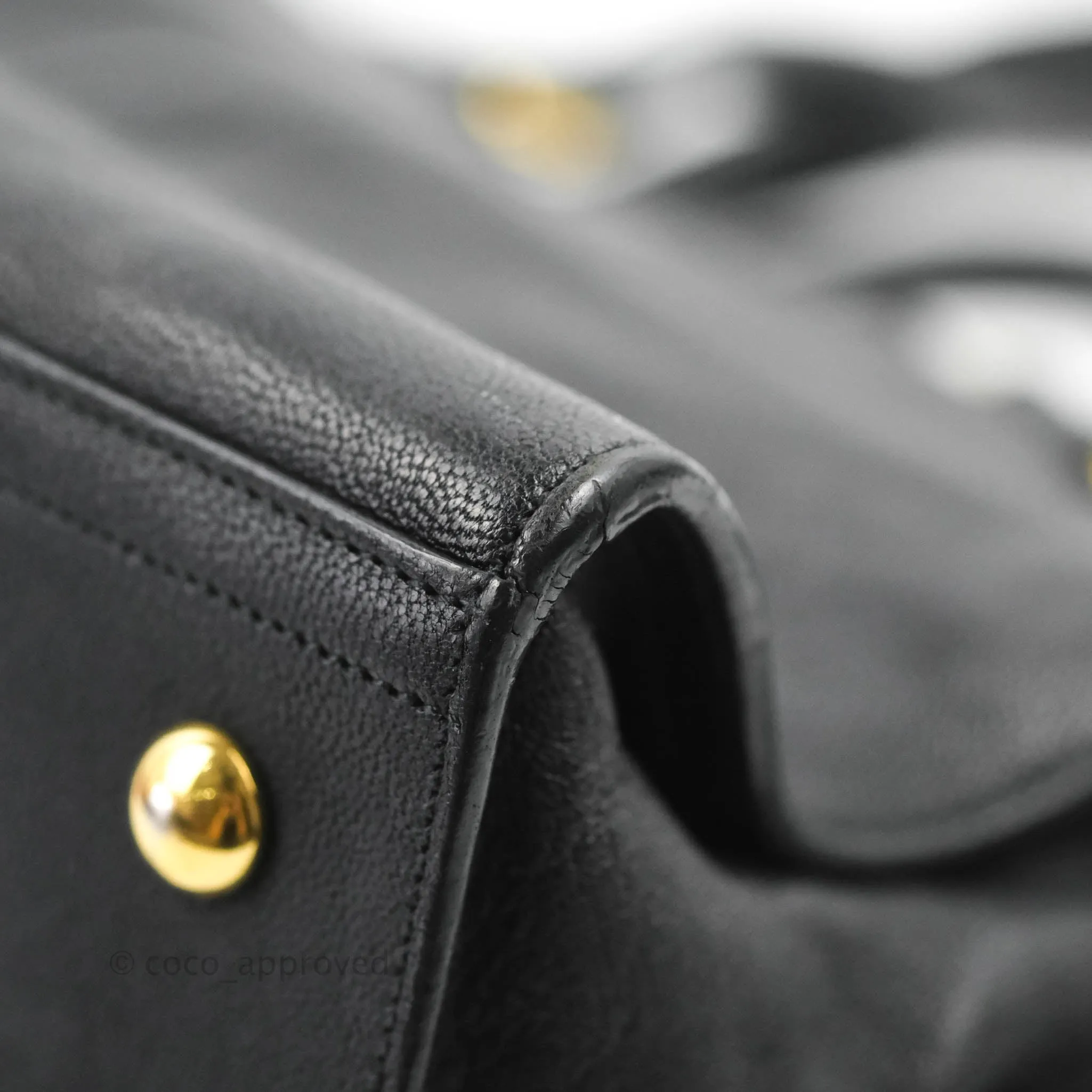 Saint Laurent Cabas Chyc Dark Navy Gold Hardware