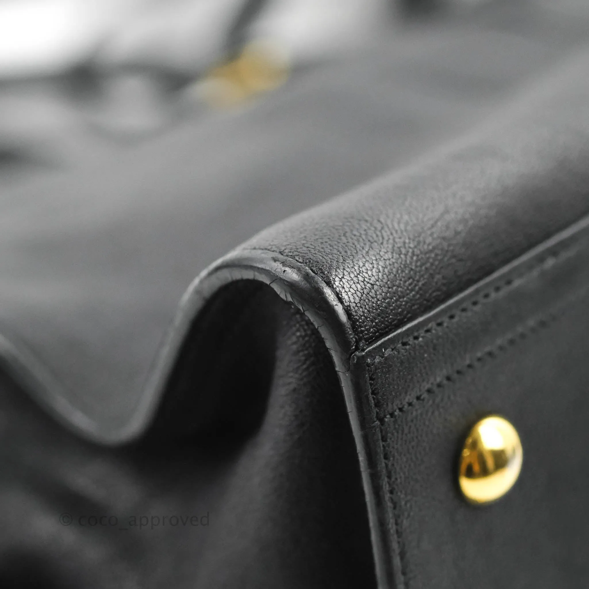 Saint Laurent Cabas Chyc Dark Navy Gold Hardware