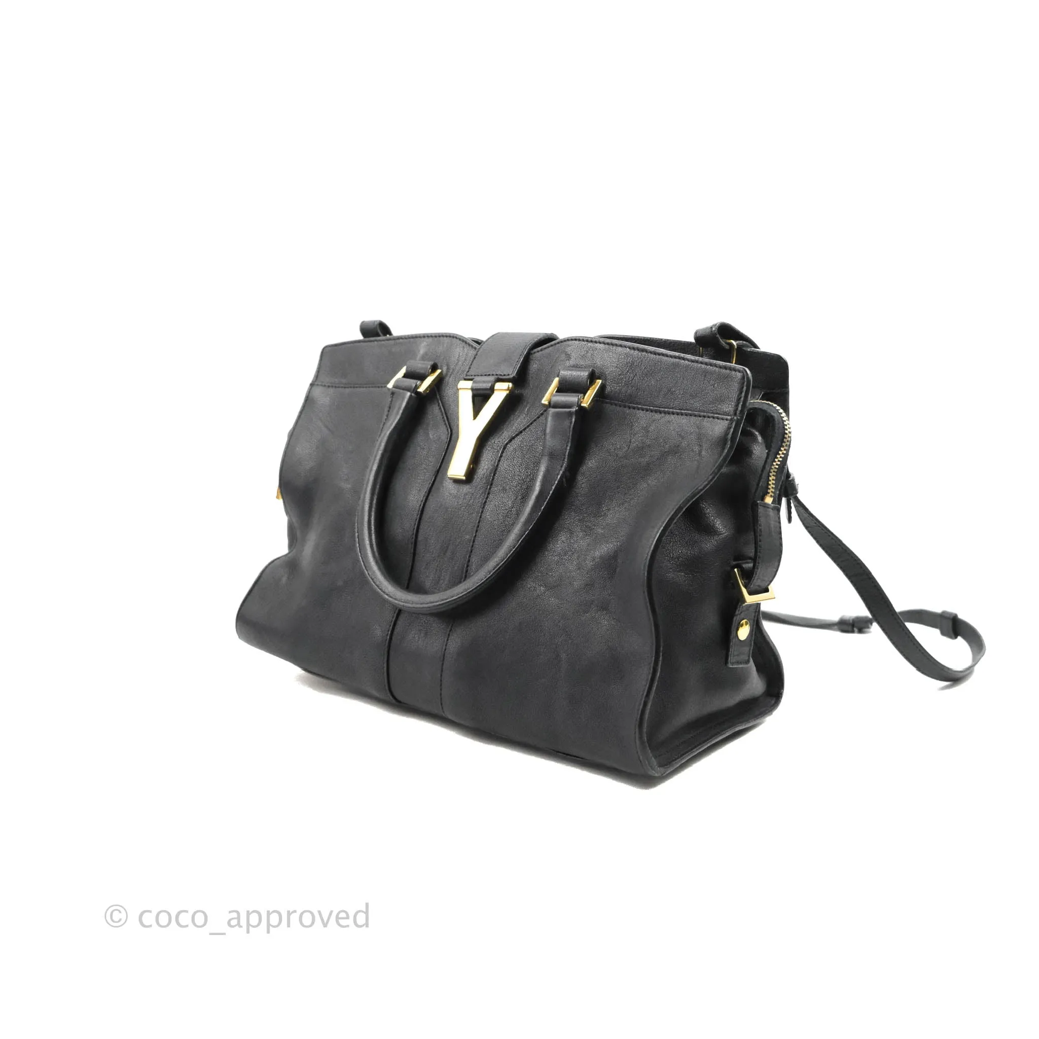 Saint Laurent Cabas Chyc Dark Navy Gold Hardware