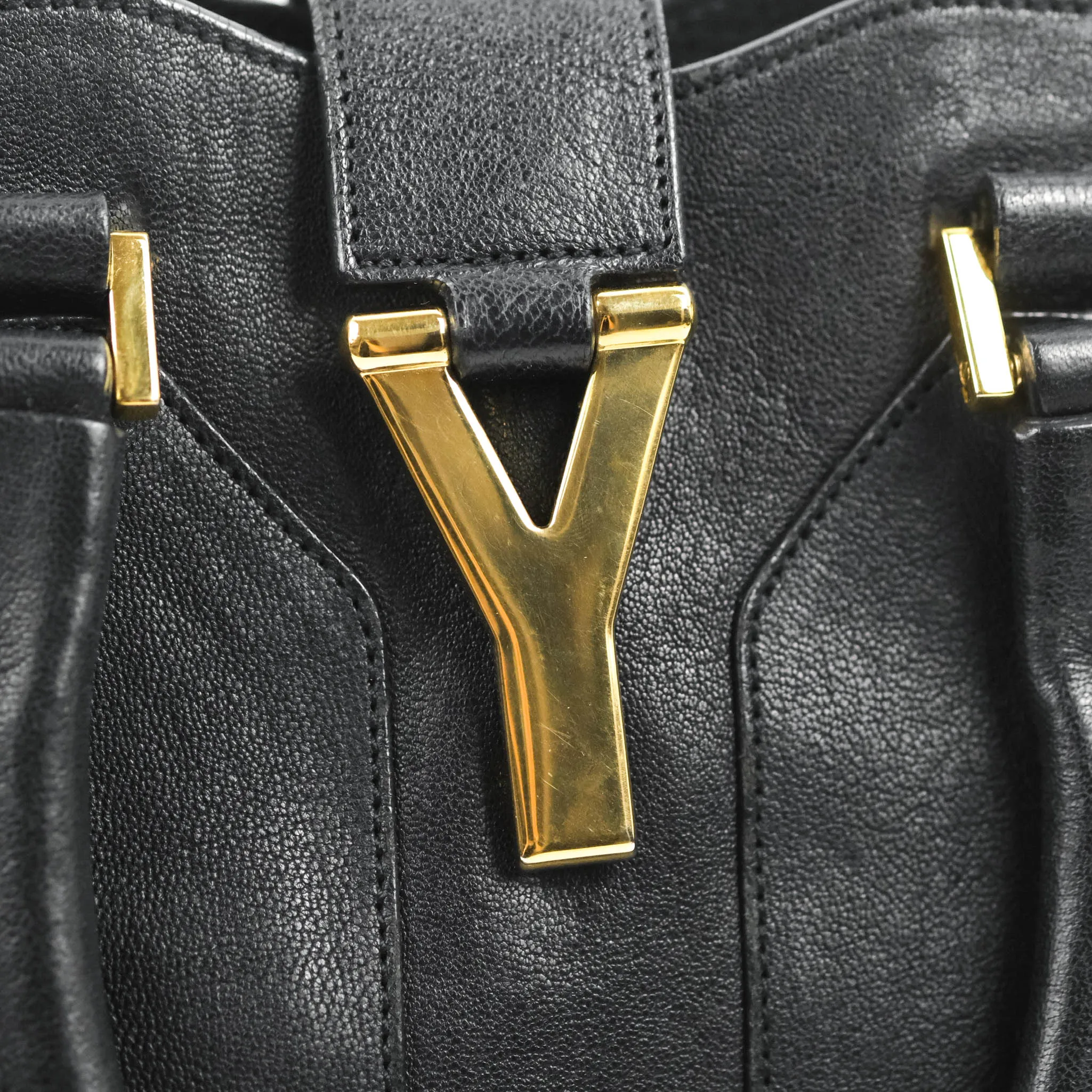 Saint Laurent Cabas Chyc Dark Navy Gold Hardware
