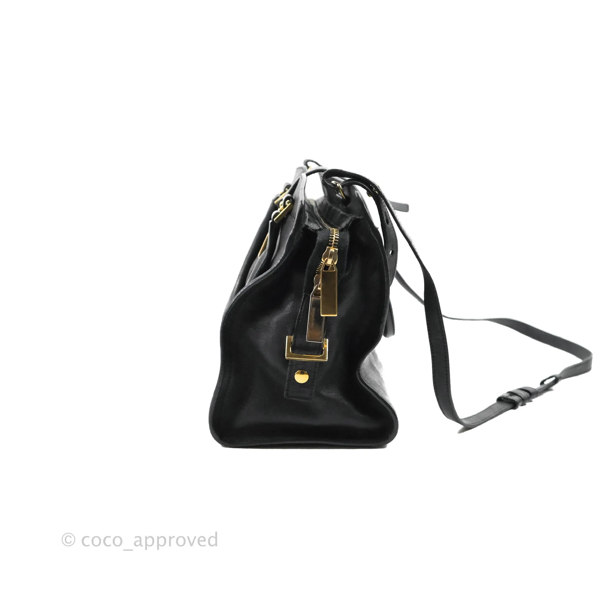 Saint Laurent Cabas Chyc Dark Navy Gold Hardware
