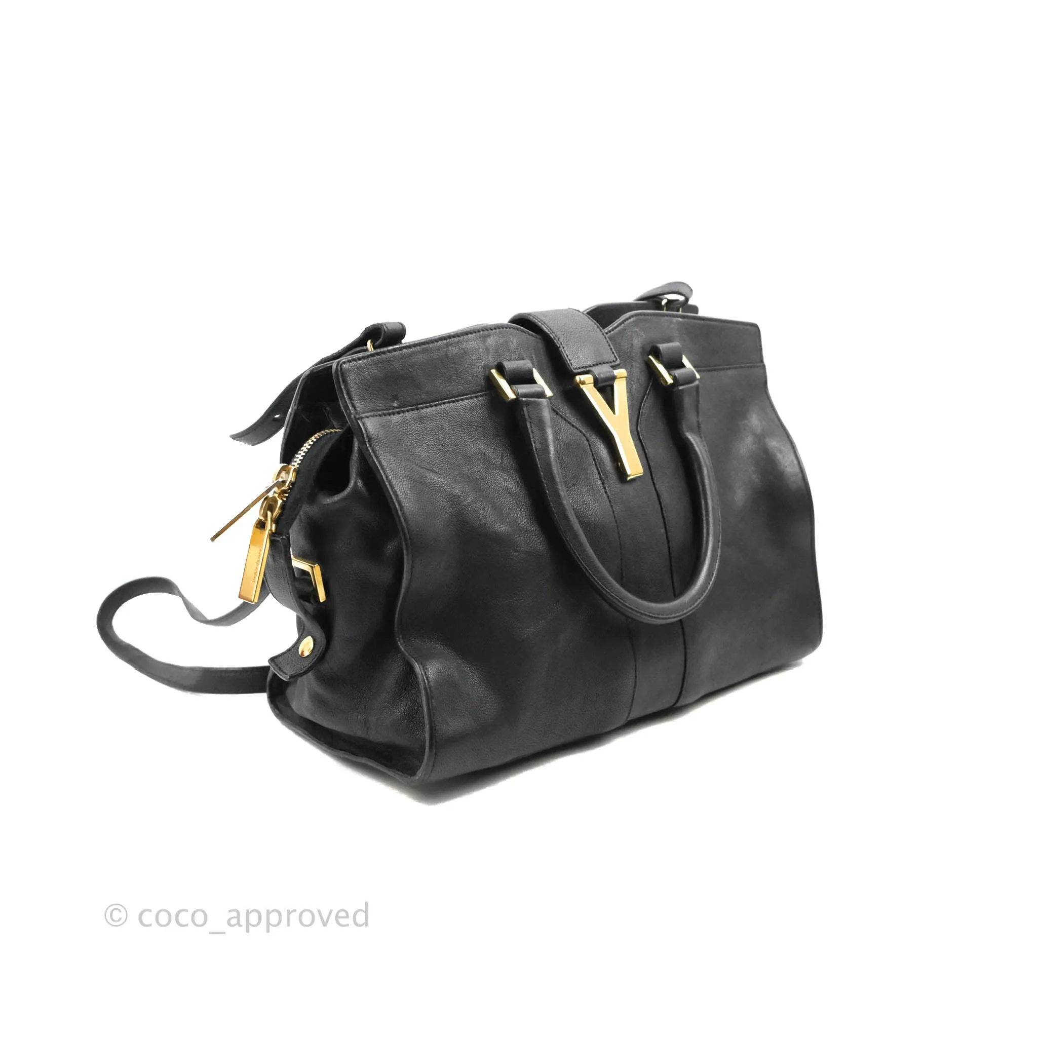 Saint Laurent Cabas Chyc Dark Navy Gold Hardware