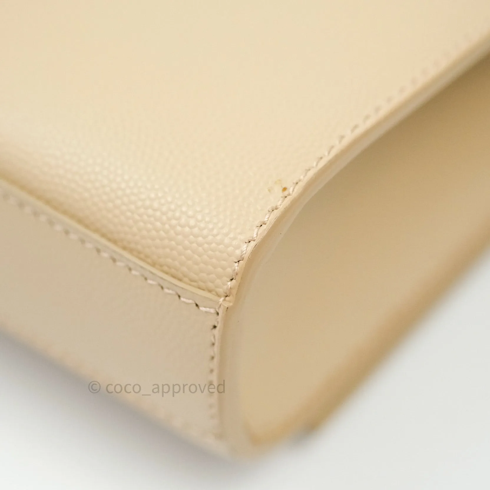 Saint Laurent Calfskin Medium Classic Monogram Kate Beige