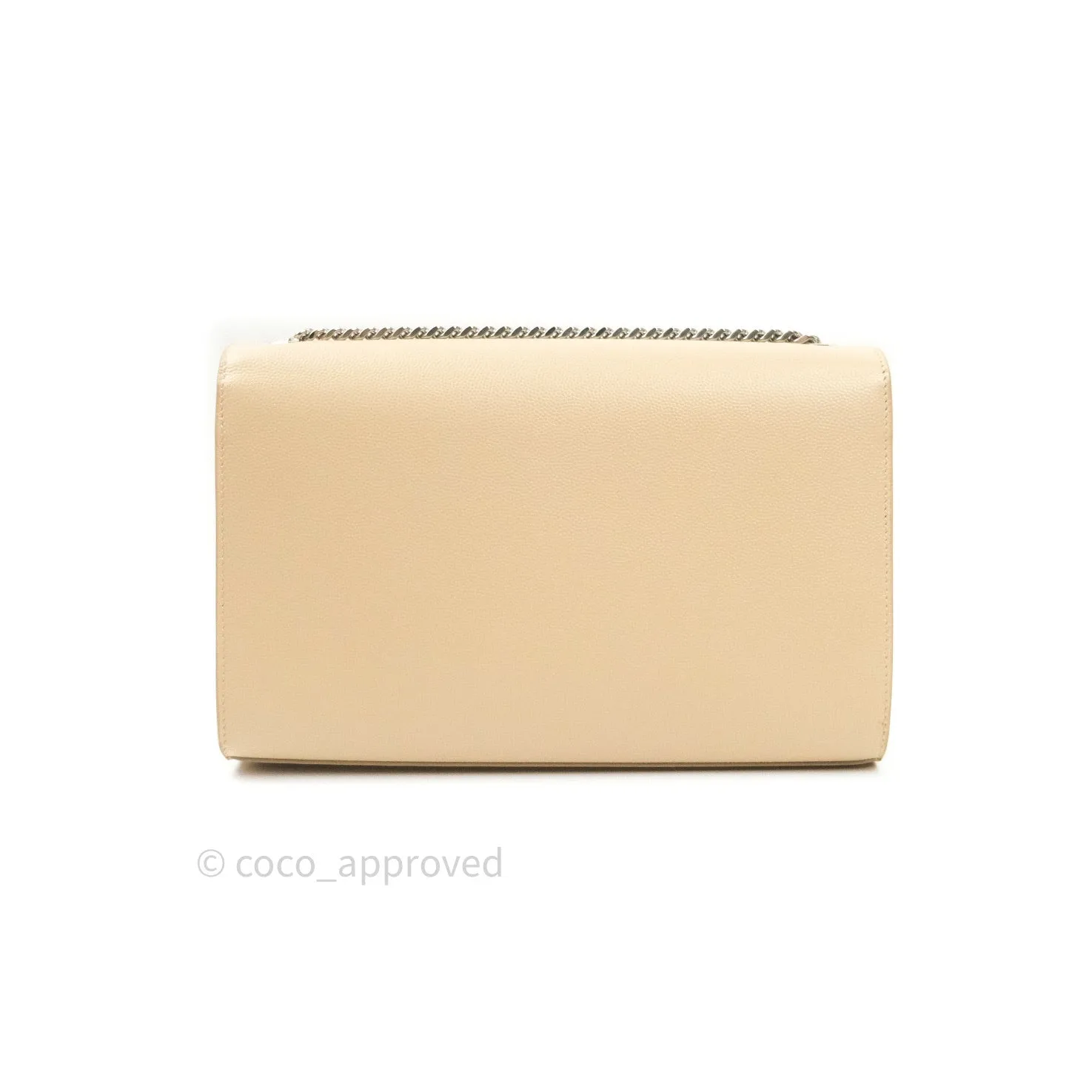 Saint Laurent Calfskin Medium Classic Monogram Kate Beige