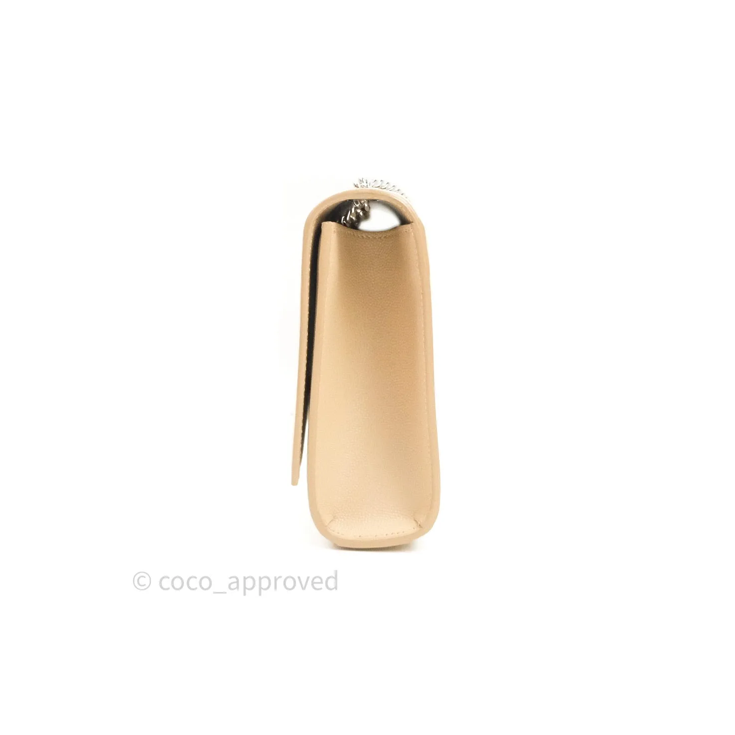 Saint Laurent Calfskin Medium Classic Monogram Kate Beige