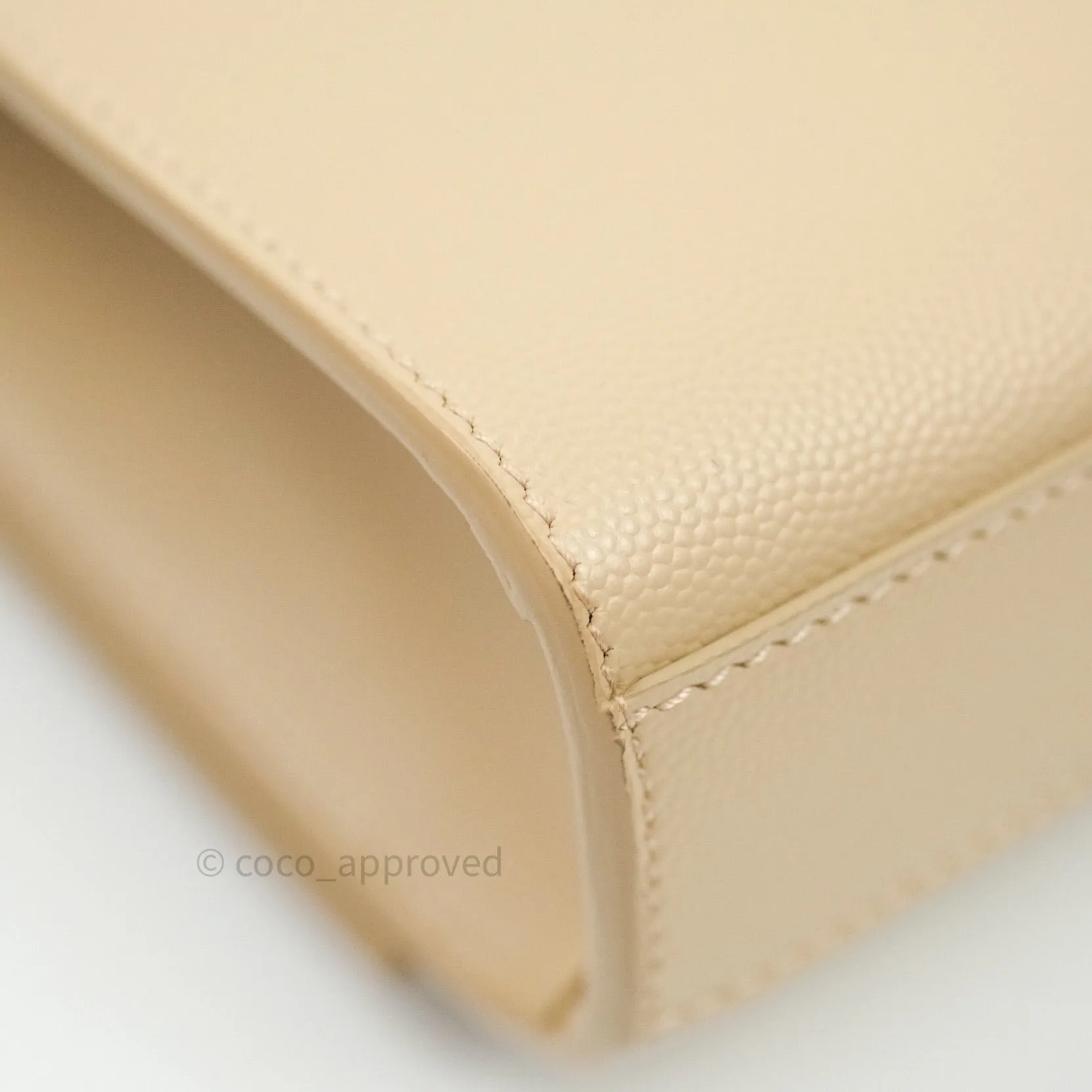 Saint Laurent Calfskin Medium Classic Monogram Kate Beige