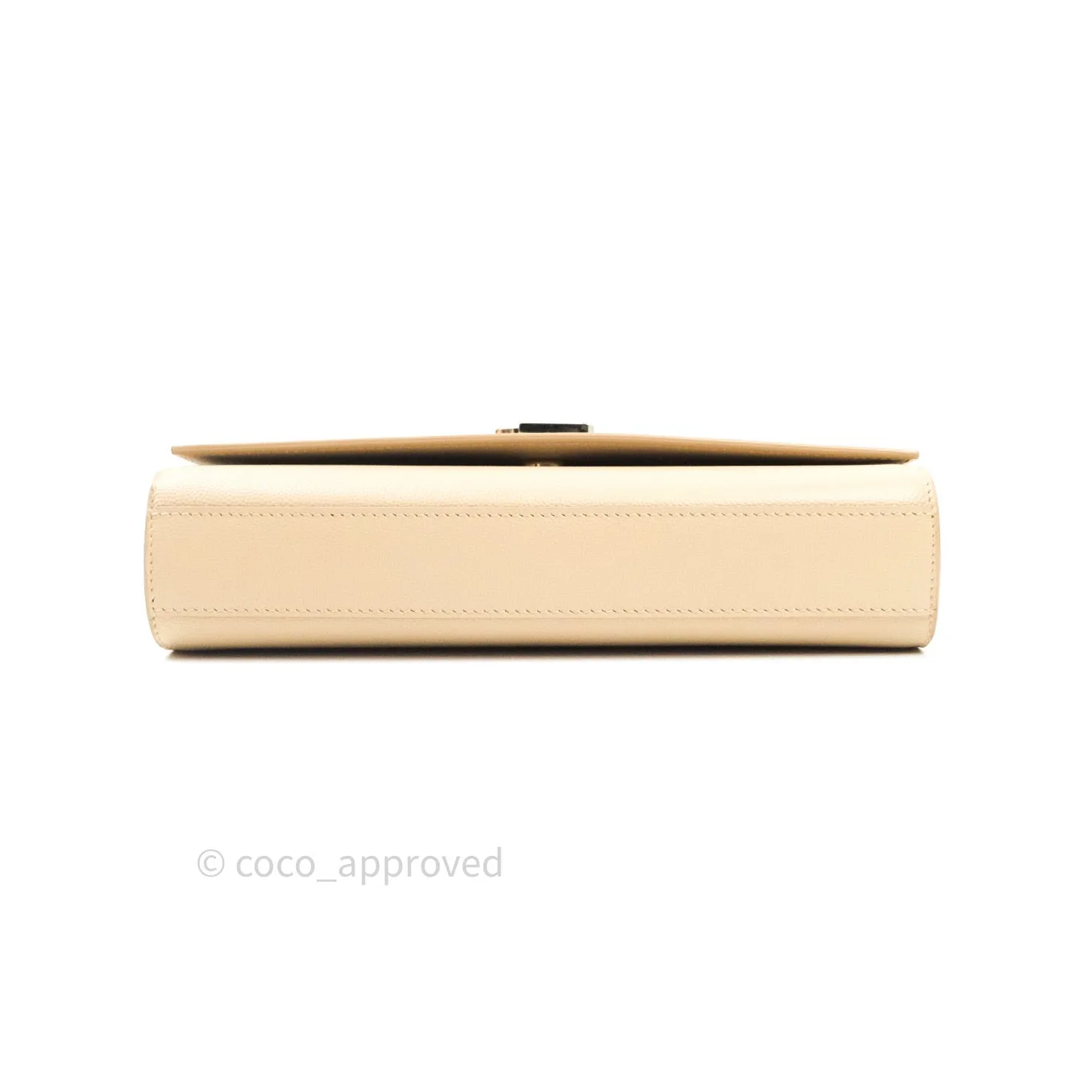 Saint Laurent Calfskin Medium Classic Monogram Kate Beige