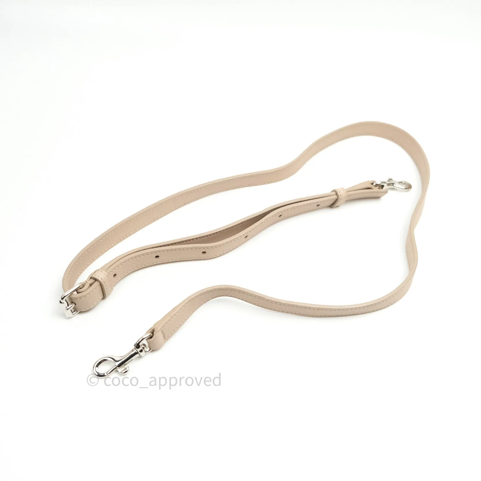 Saint Laurent Calfskin Monogram Baby Cabas Pale Pink Silver Hardware