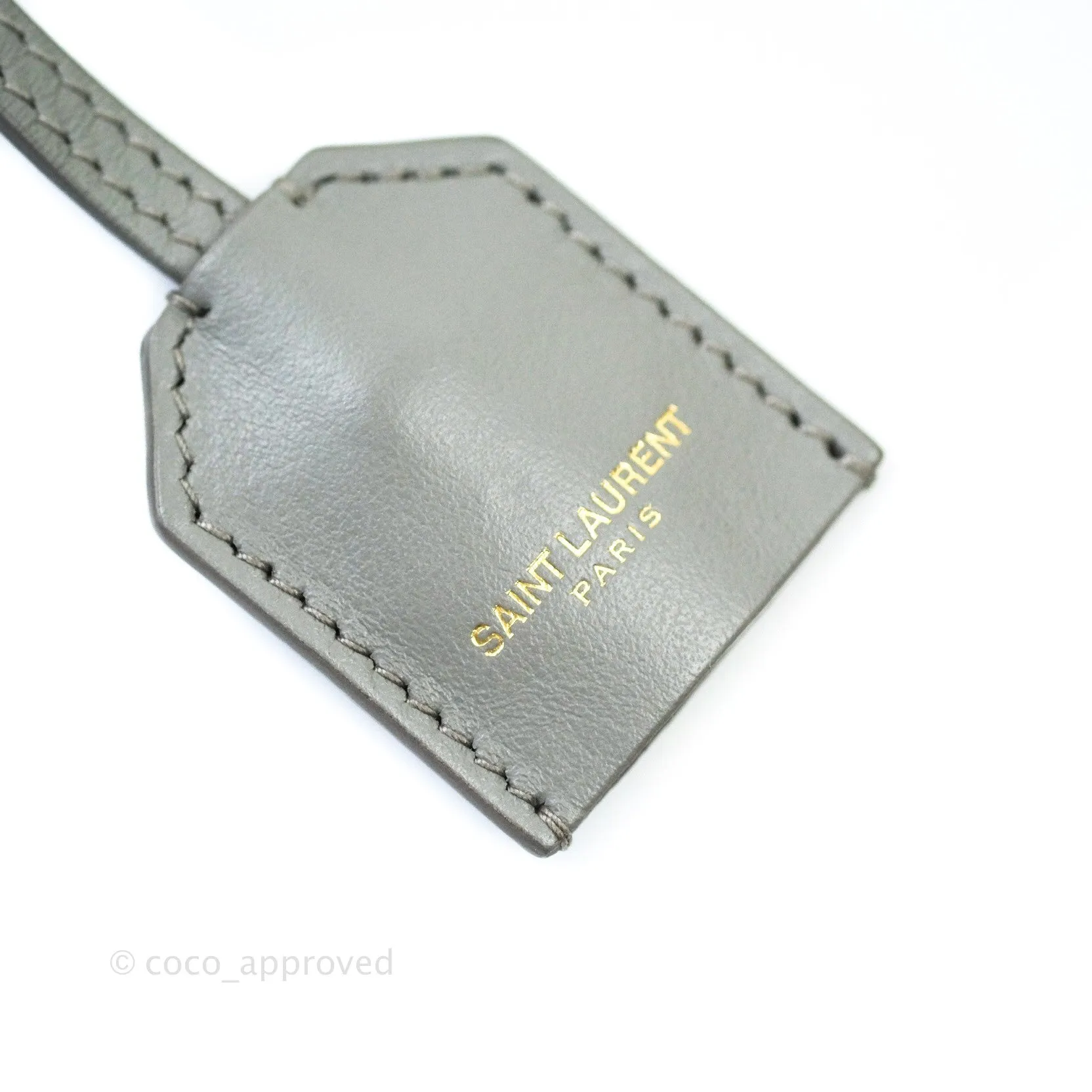 Saint Laurent Calfskin Monogram Cabas Fog