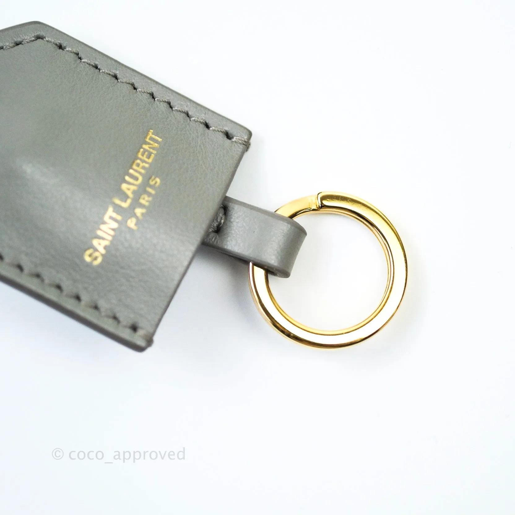 Saint Laurent Calfskin Monogram Cabas Fog