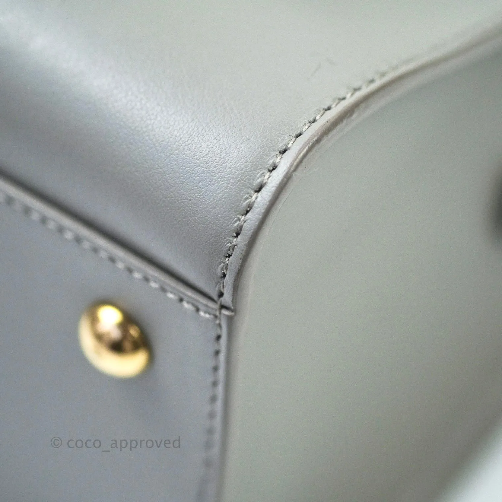 Saint Laurent Calfskin Monogram Cabas Fog