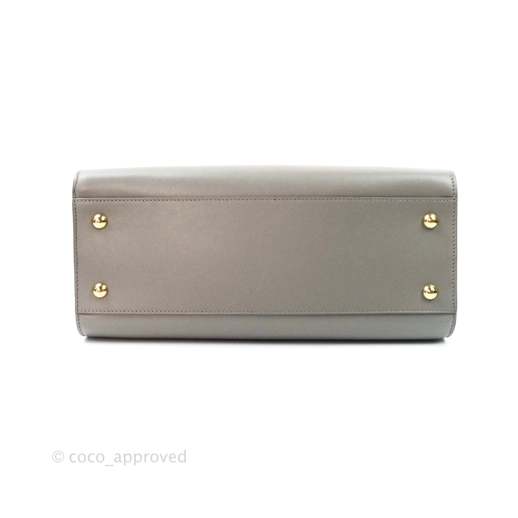 Saint Laurent Calfskin Monogram Cabas Fog