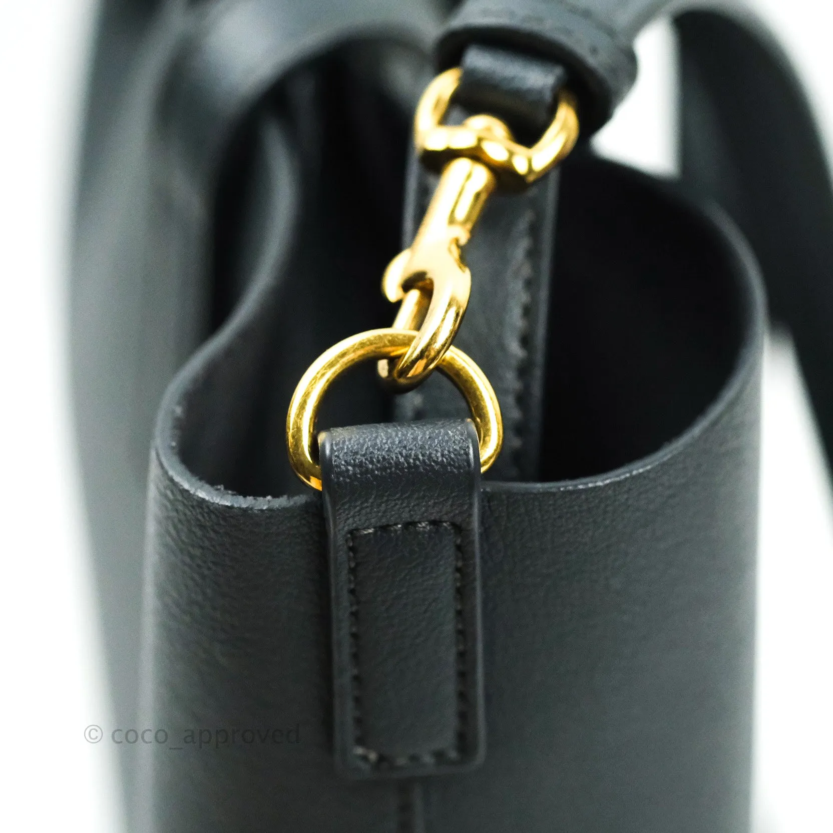 Saint Laurent Calfskin Shopping Tote Bag Dark Grey