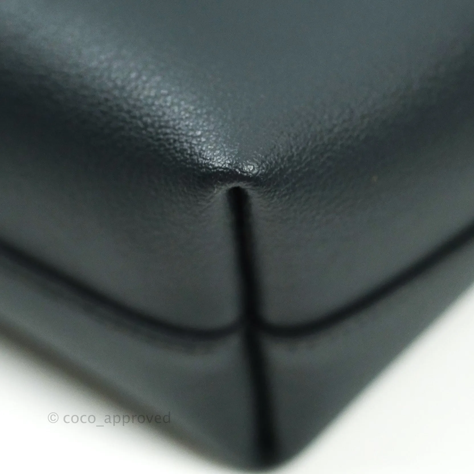 Saint Laurent Calfskin Shopping Tote Bag Dark Grey